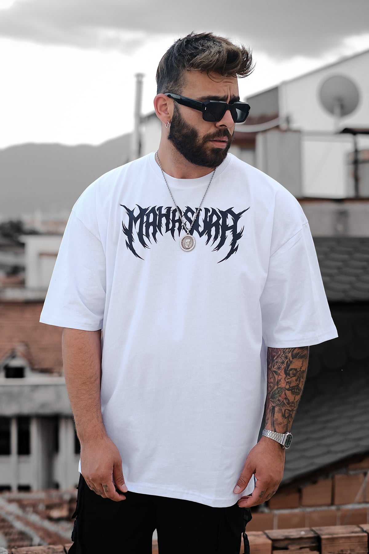 808 Mahasura Baskılı Oversize Tişört