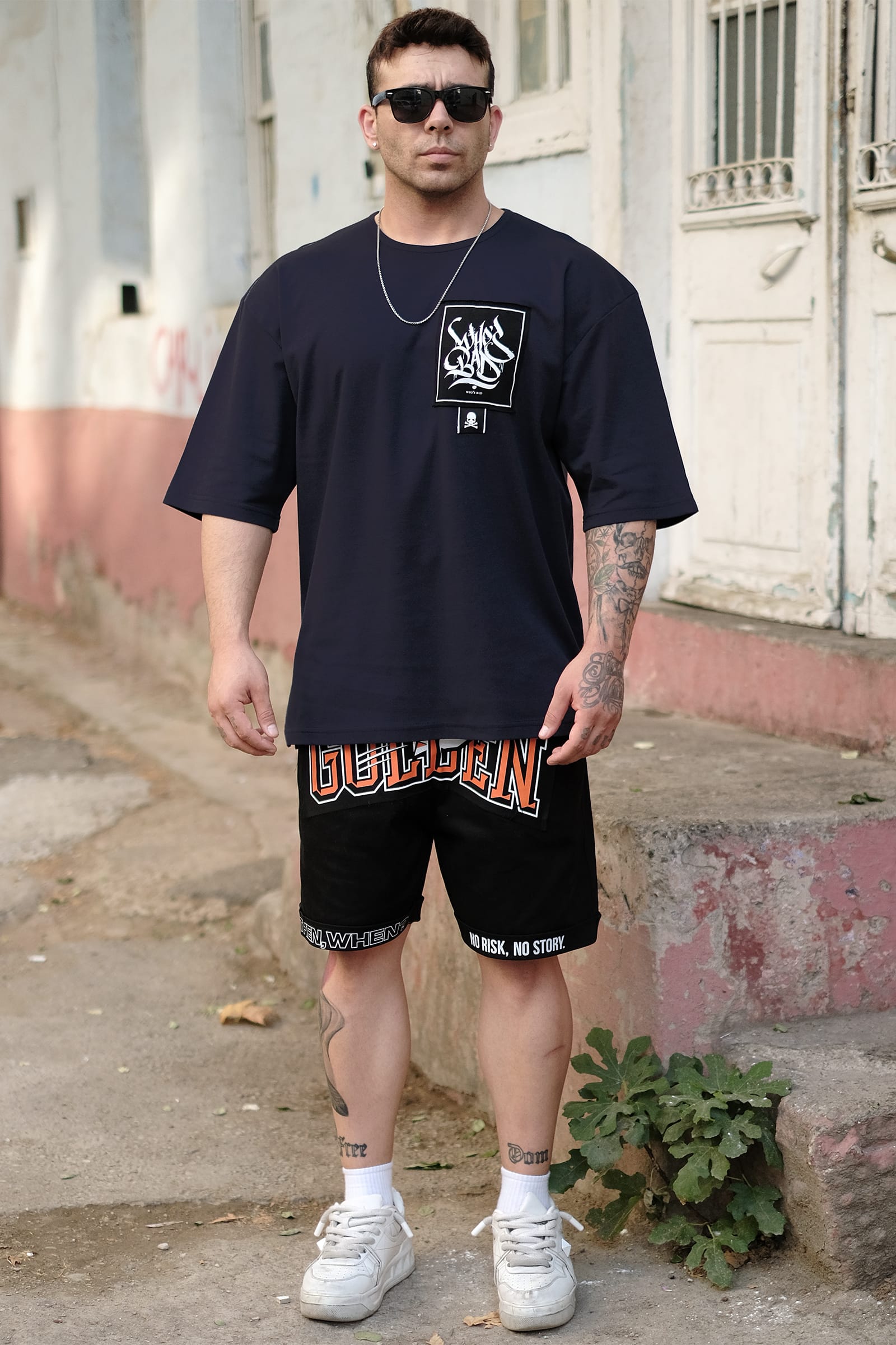 808 Who Bad Baskılı Oversize Tişört