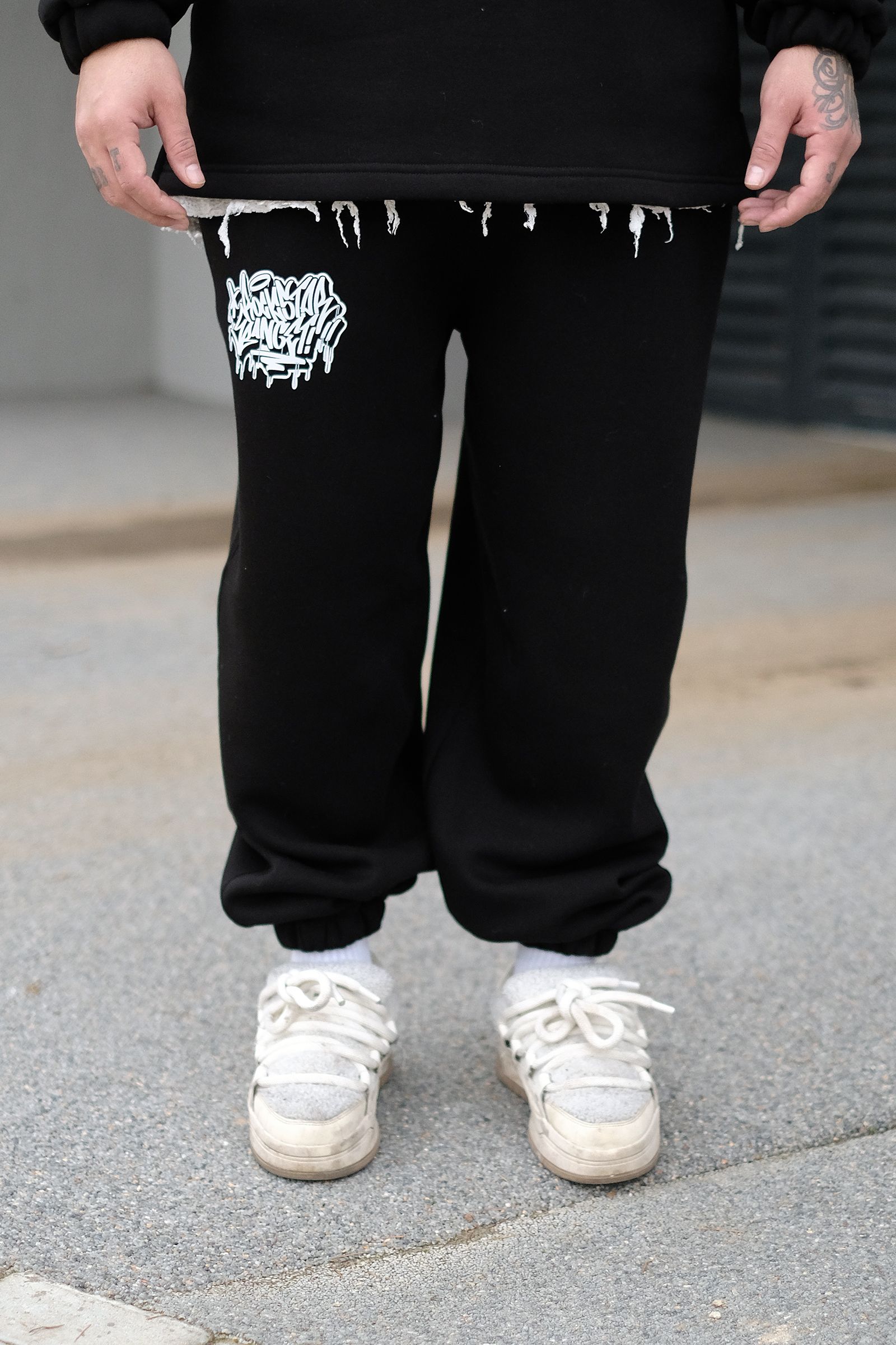 808 Graffiti Baskılı Baggy Jogger