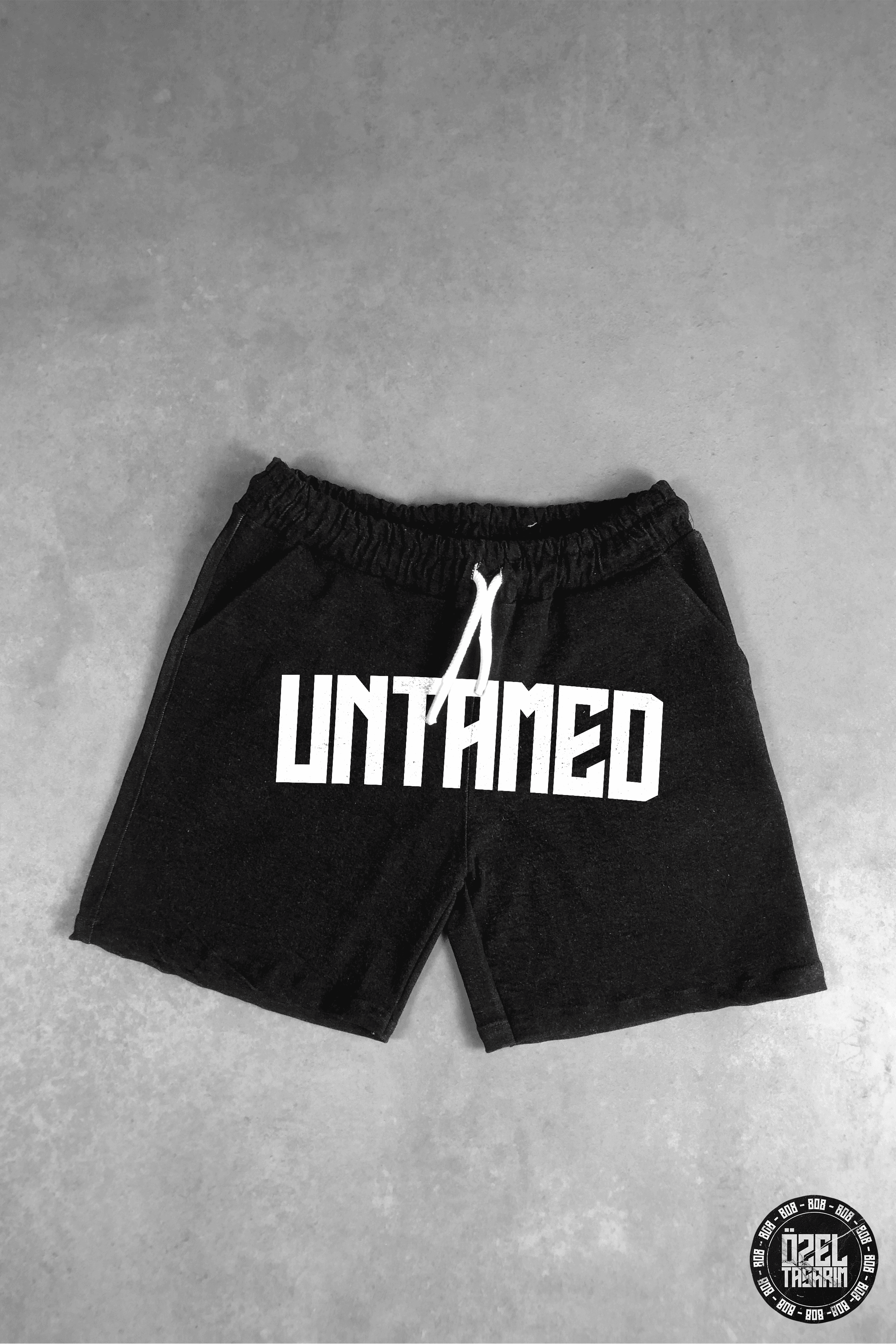 808 UNTAMED WOLF Yıkamalı Oversize Kalın Kot Şort