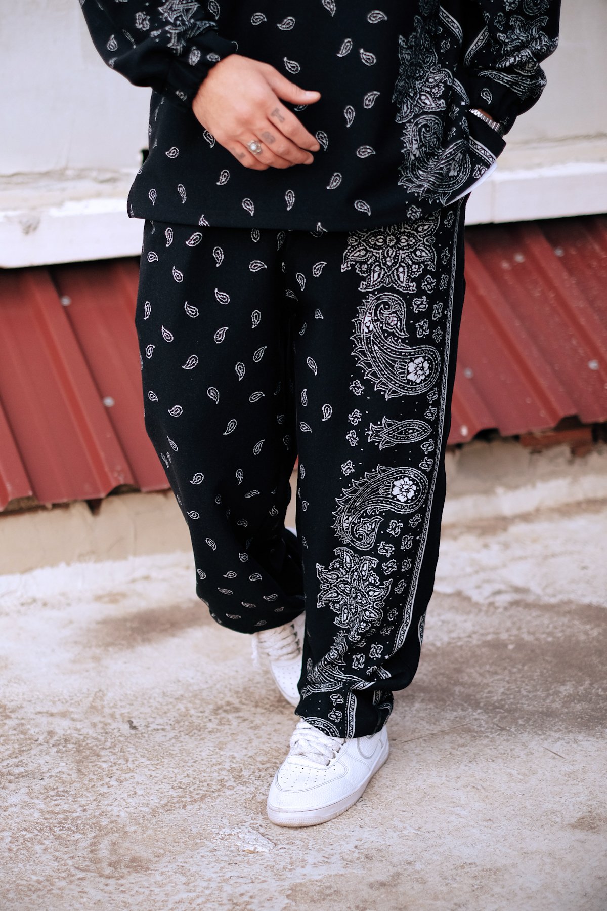 808 Bandana Desenli Oversize Baggy Jogger