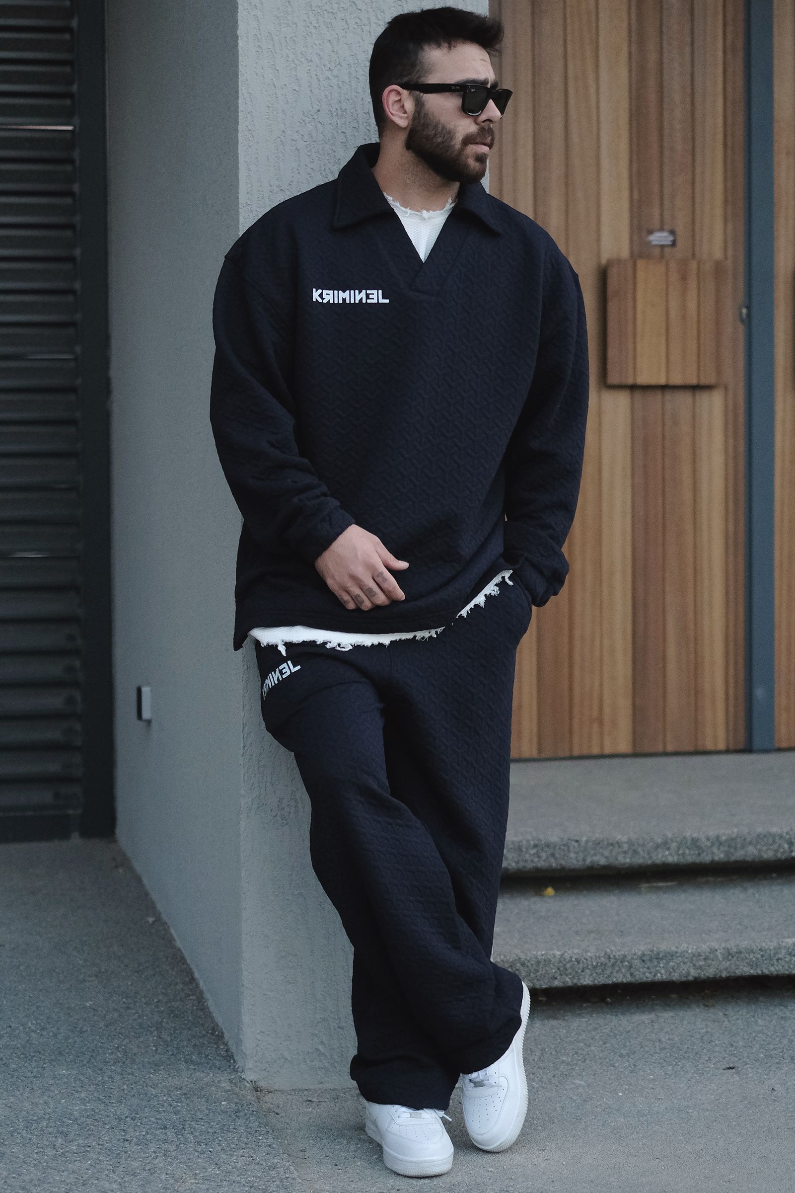 808 Kriminel Baskılı Özel Tasarım Oversize Yakalı Sweatshirt