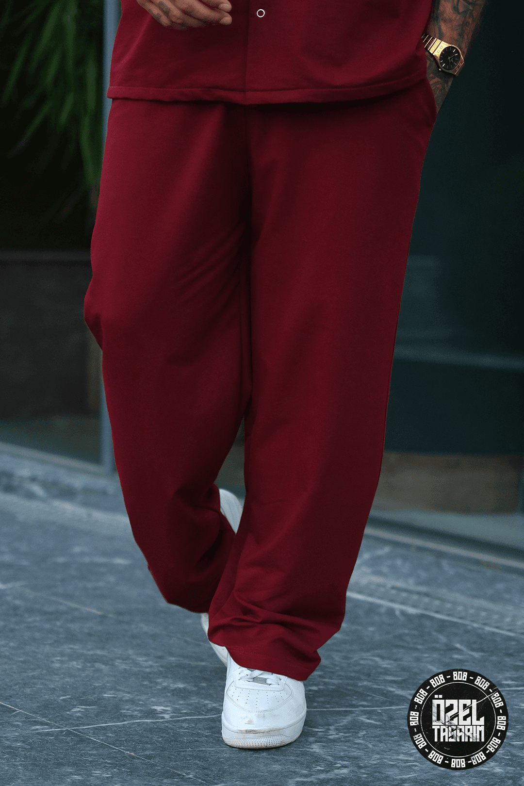 808  Desen Oversize Takım ( Gömlek + jogger )