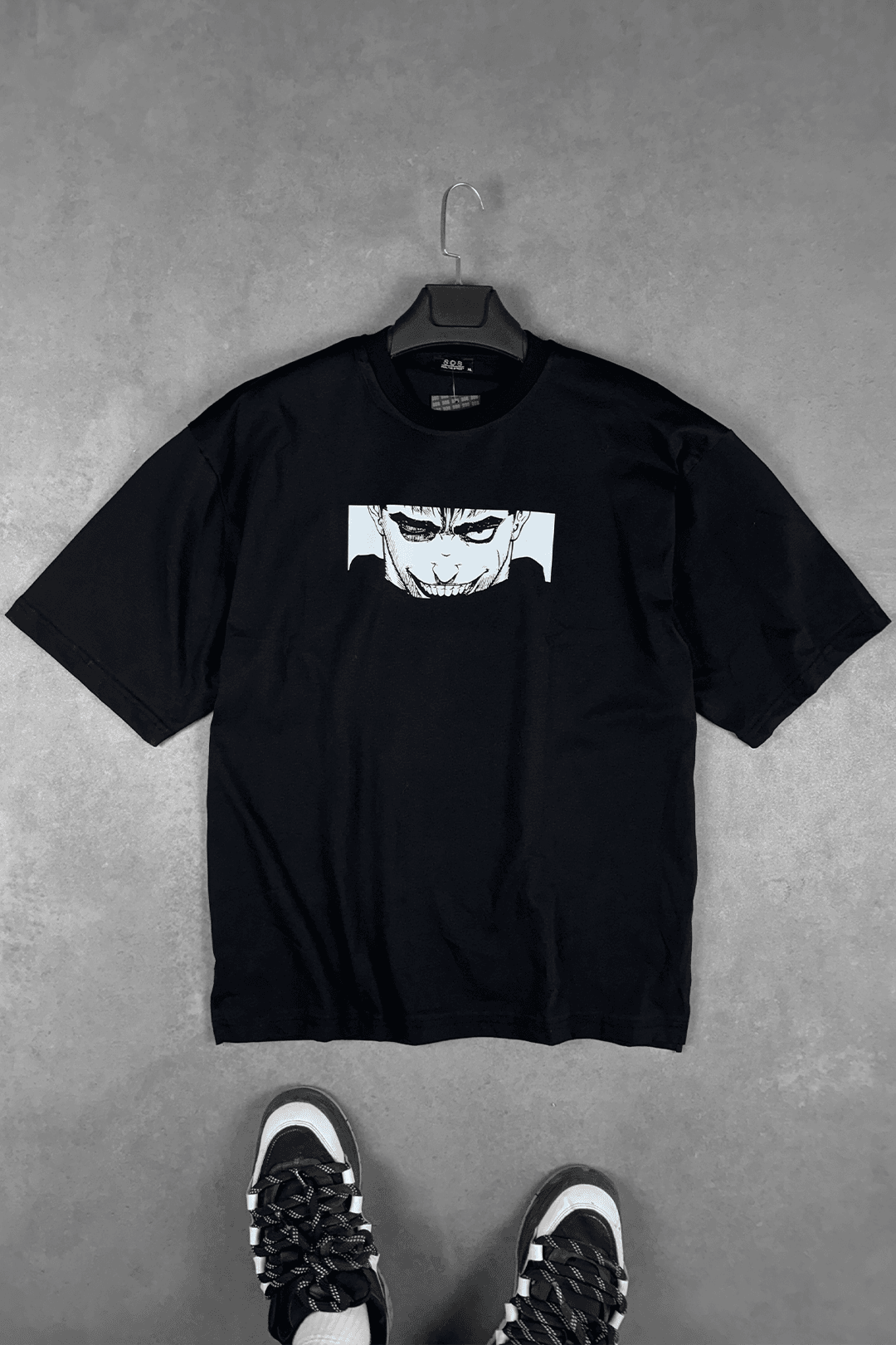 808 "Berserk Smile" Baskılı Oversize Tişört