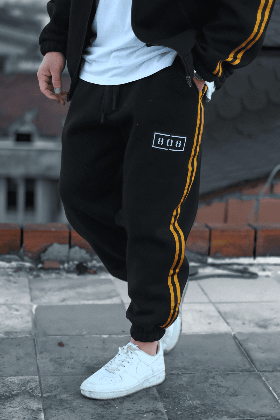 808 Dokuma Şerit Detay Oversize Jogger
