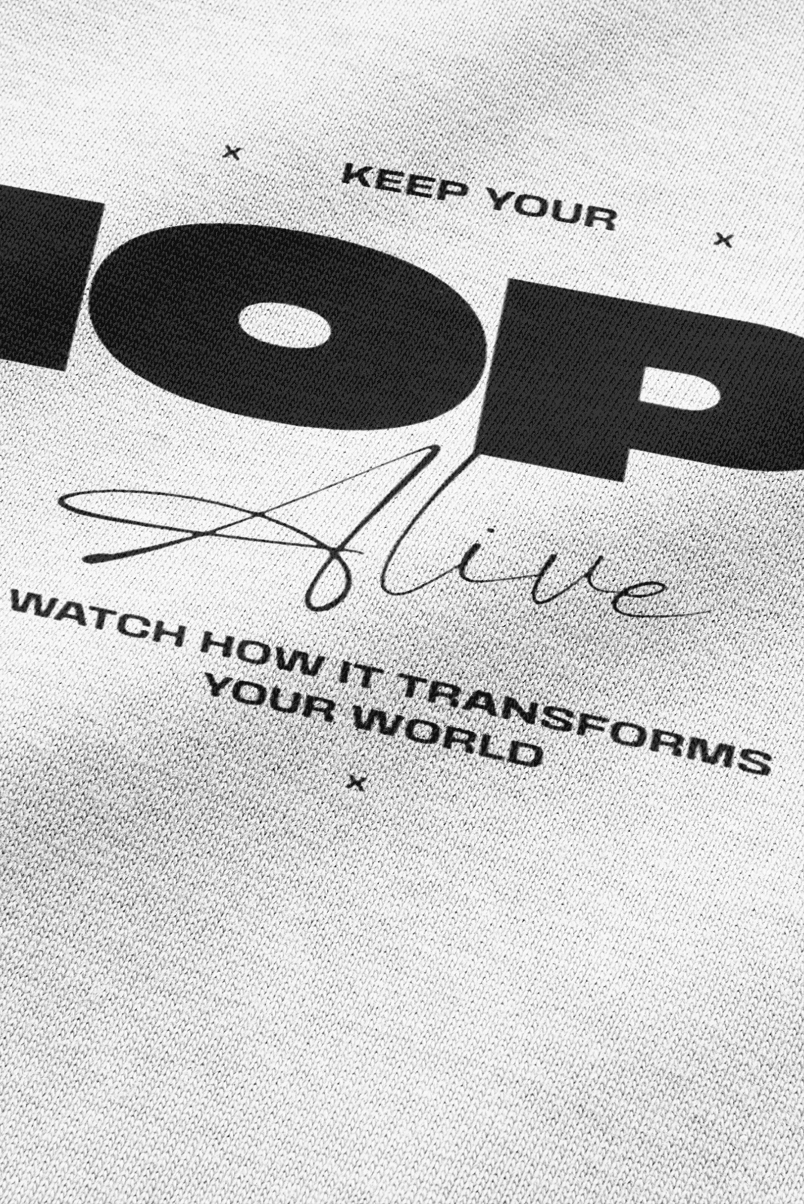 808 Hope Baskılı Oversize Tişört