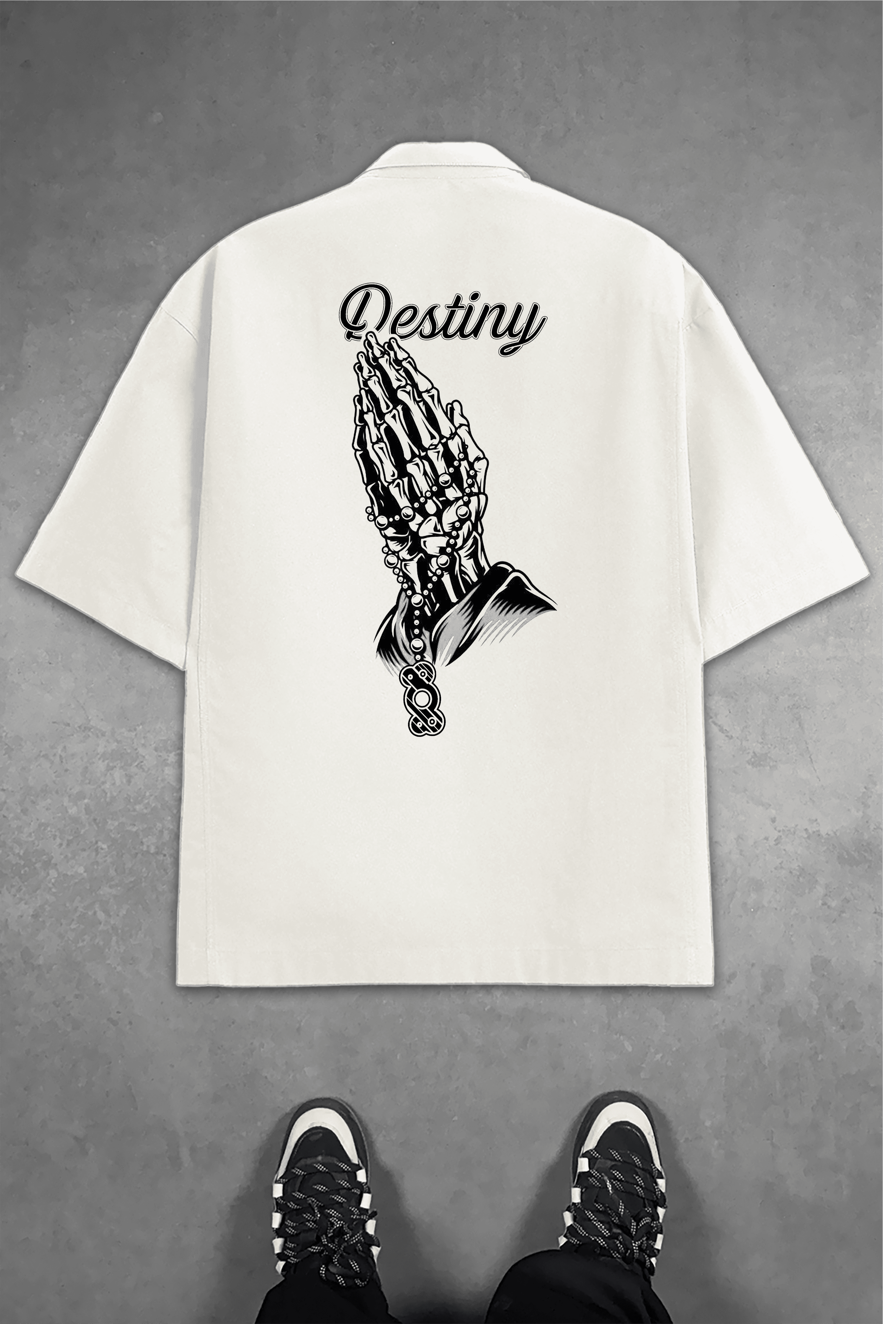808 " Destiny " Baskılı Oversize Takım ( Gömlek + Şort )