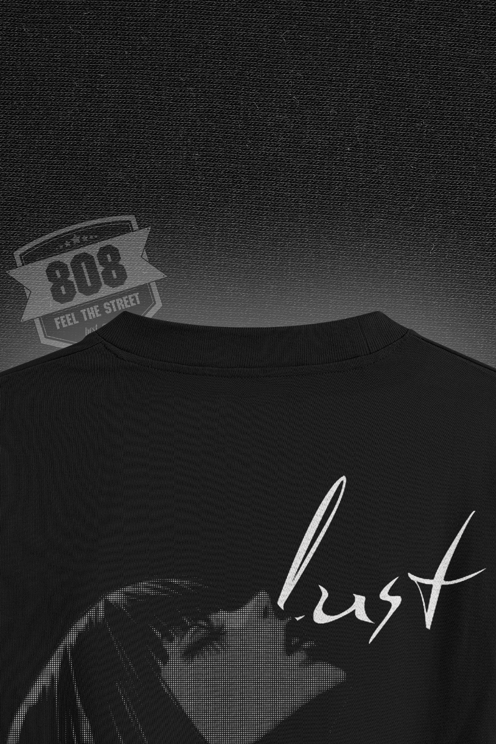 808 " Lust " Baskılı Oversize Tişört