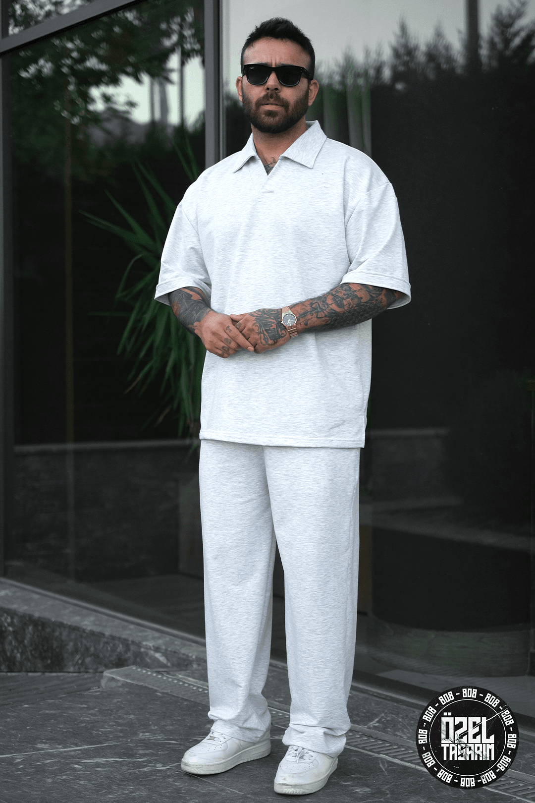808 Basic Oversize Takım (Yakalı Tişört + jogger)