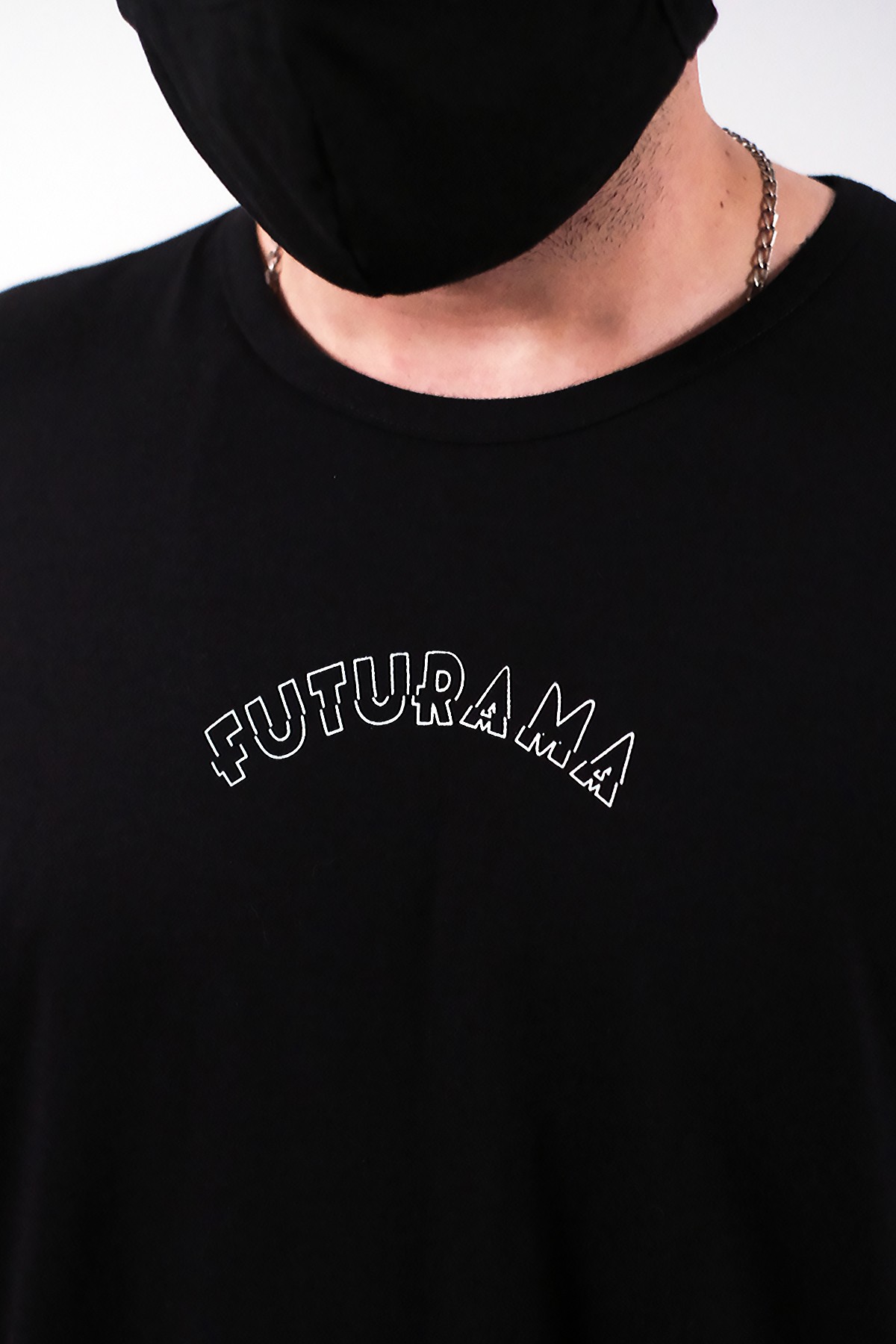 808 '' Futurama '' Baskılı Oversize Tişört