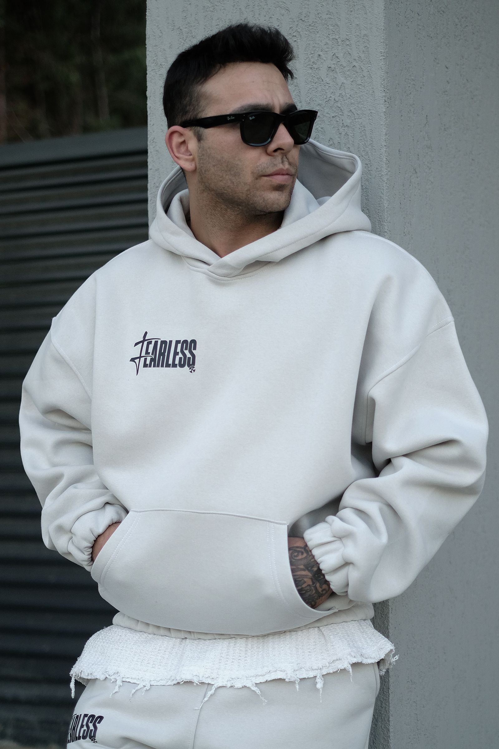 808 Fearless Baskılı Oversize Özel Tasarım Hoodie