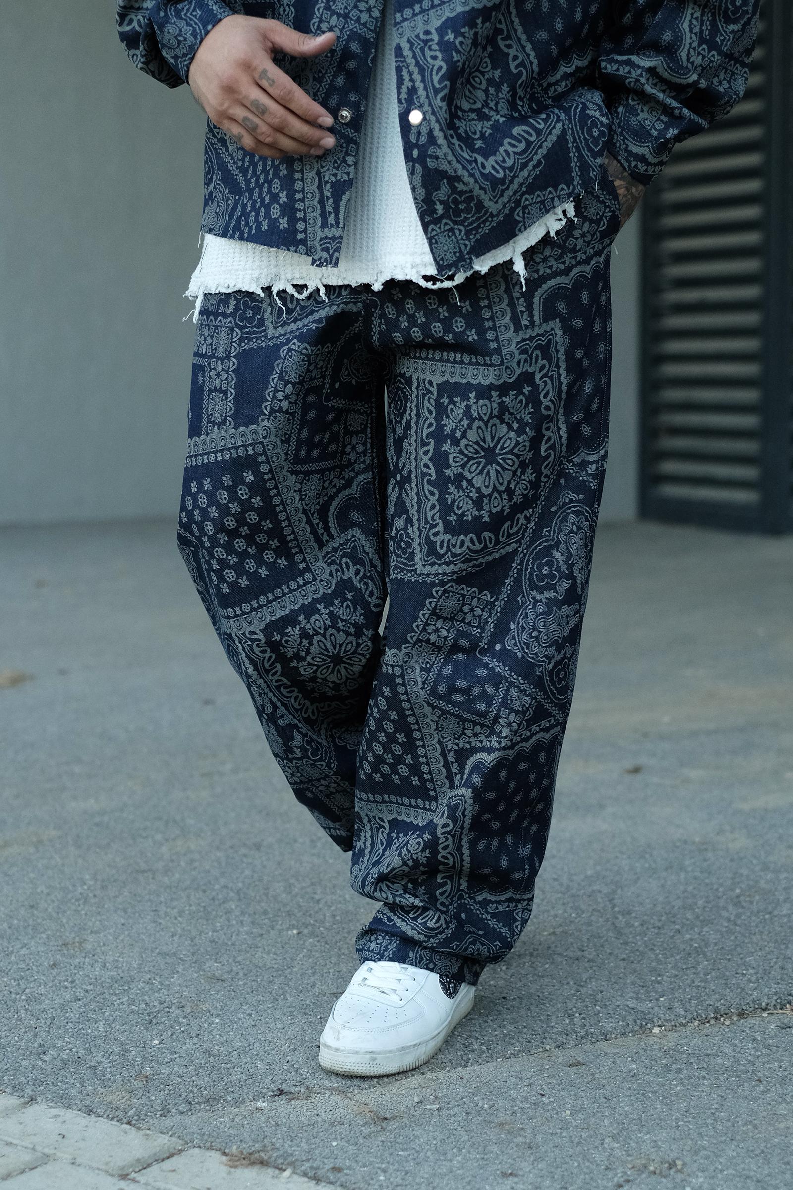 808 Bandana Desen Oversize Kot Jogger