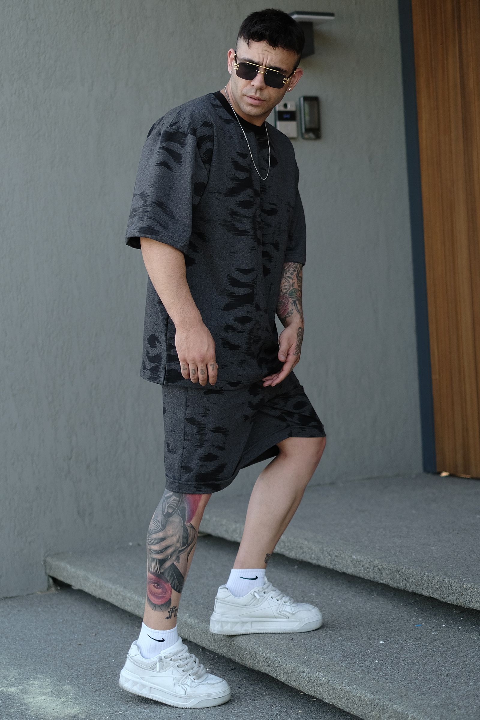 808 Batik Detay Oversize Tişört