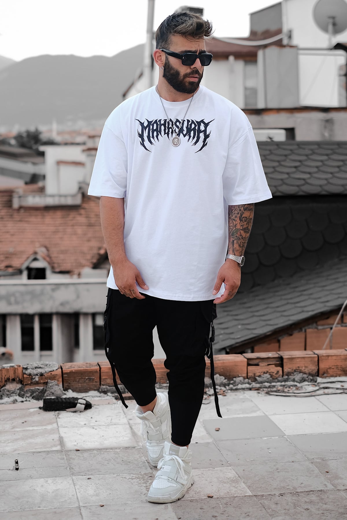 808 Mahasura Baskılı Oversize Tişört