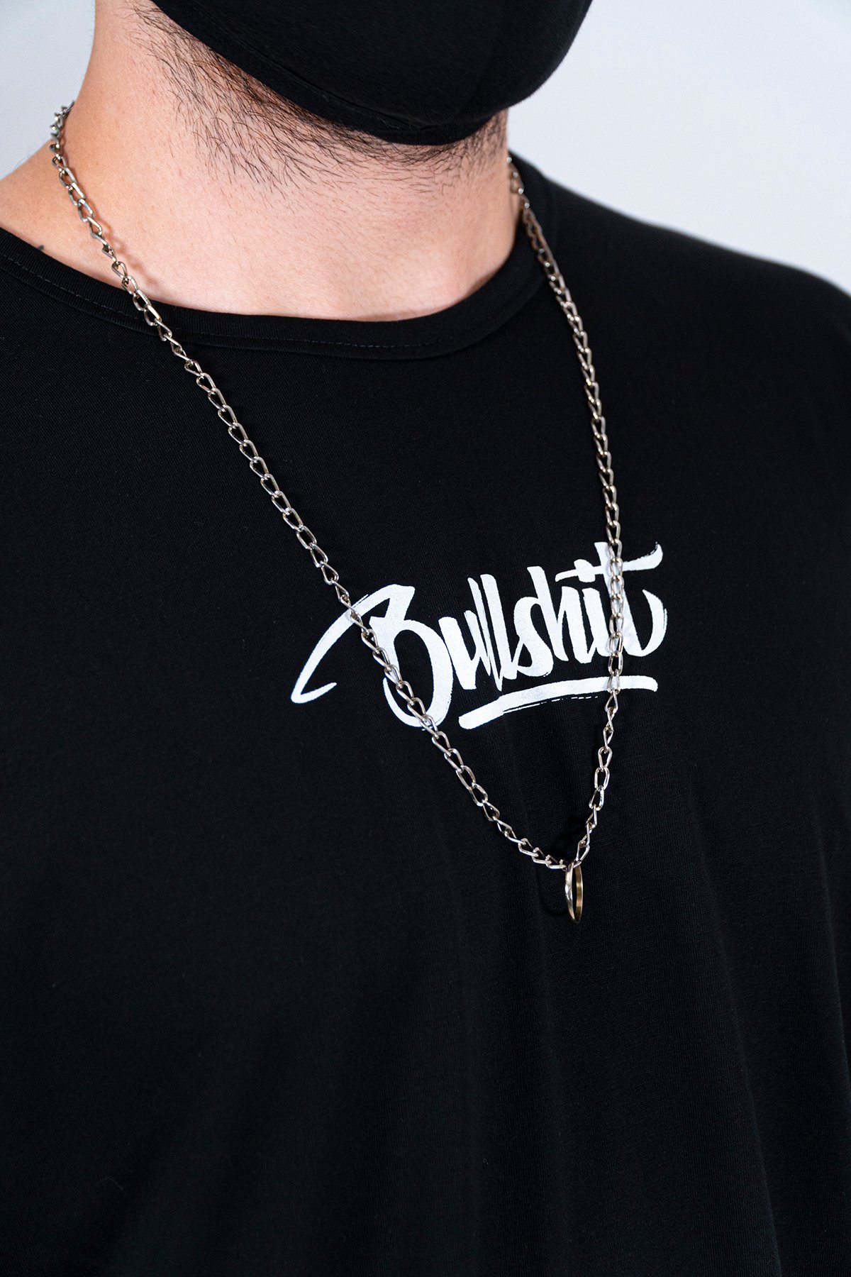 808 '' Bullshit '' Baskılı Oversize Tişört