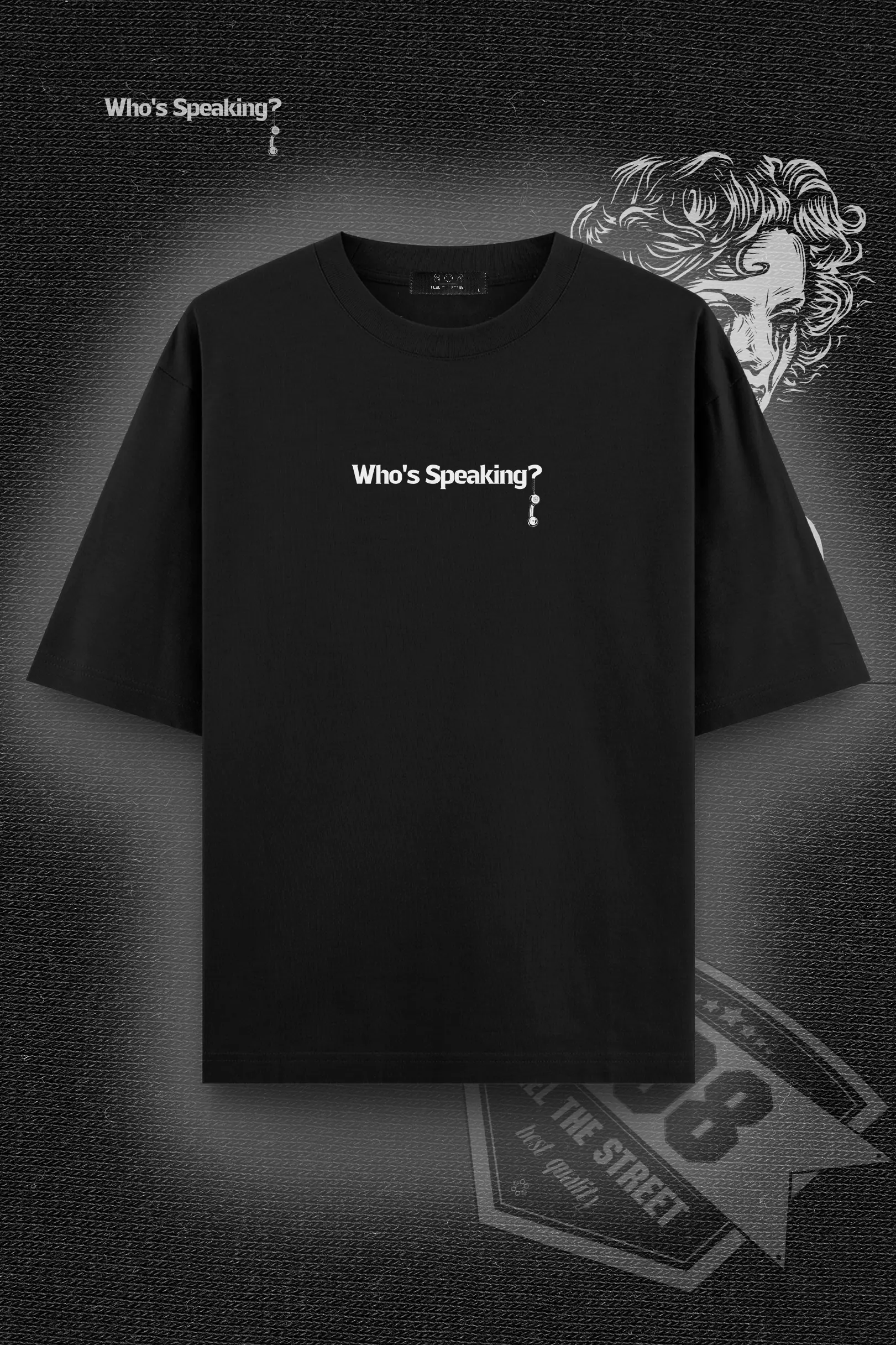 808 " Who's Calling " Baskılı Oversize Tişört