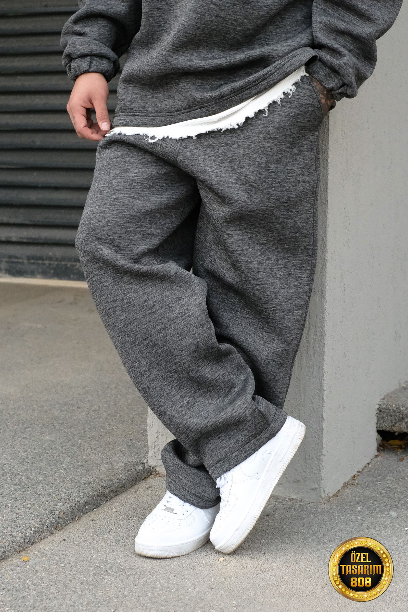 808 Basic Yakalı Puf Scuba Oversize Jogger