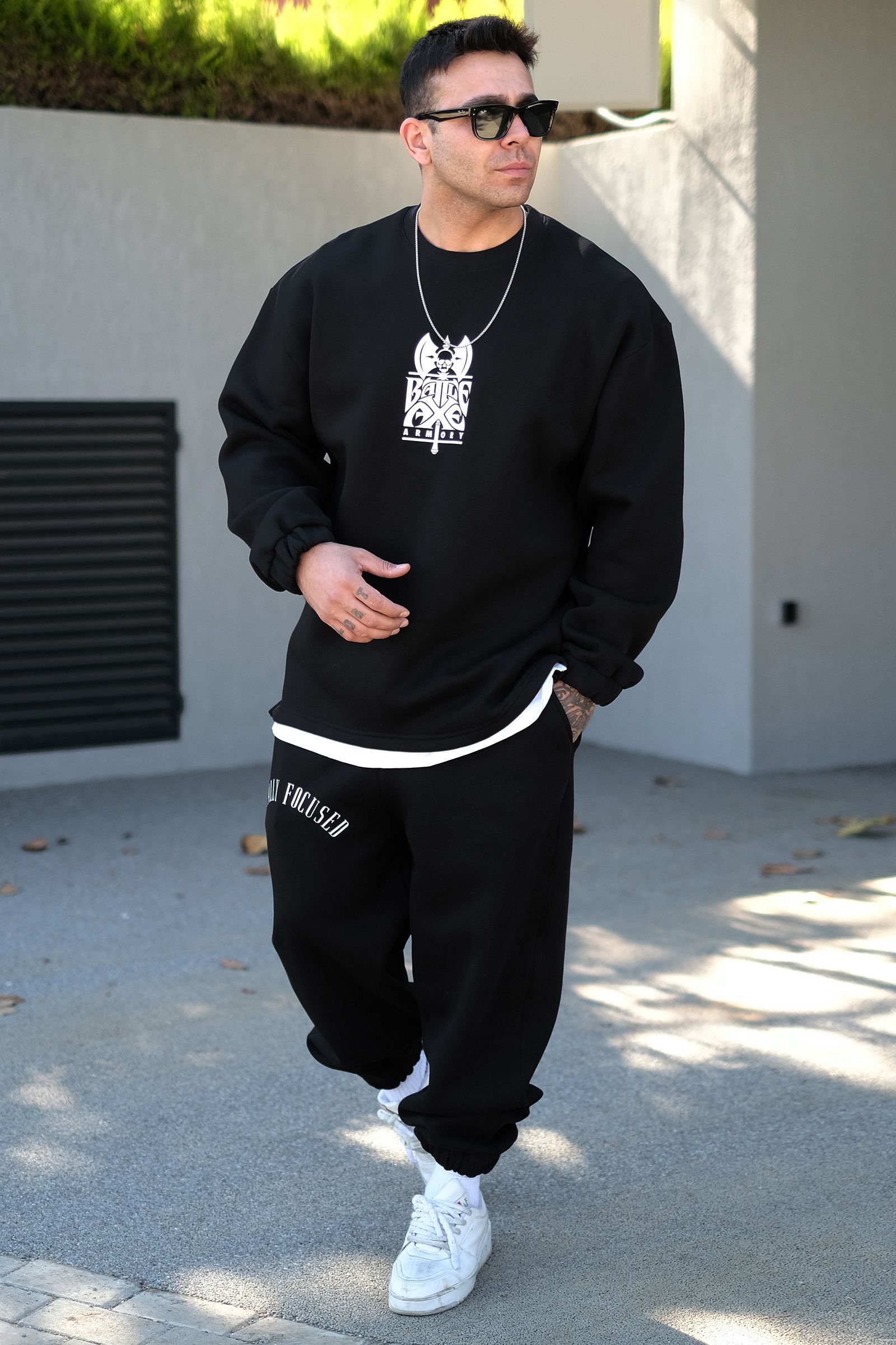 808 Totaly Focused Baskılı Oversize Sweatshirt