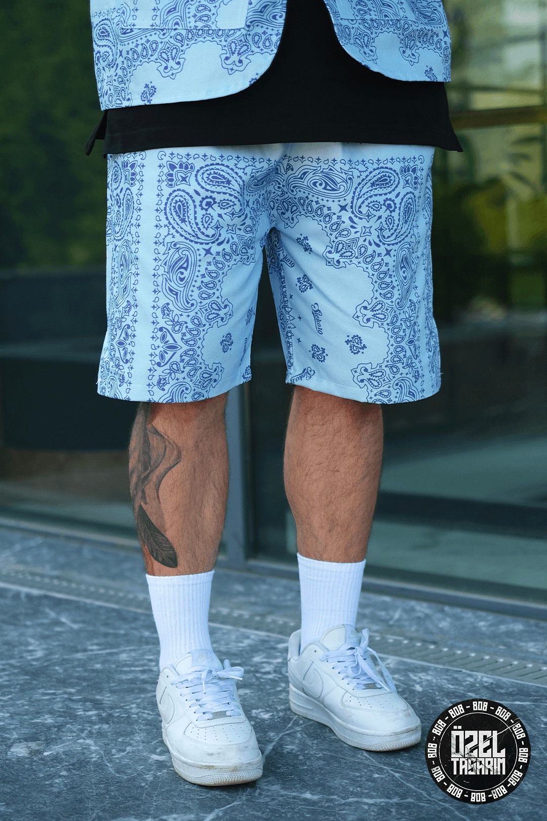 808 Ocean Bandana Desen Oversize Şort