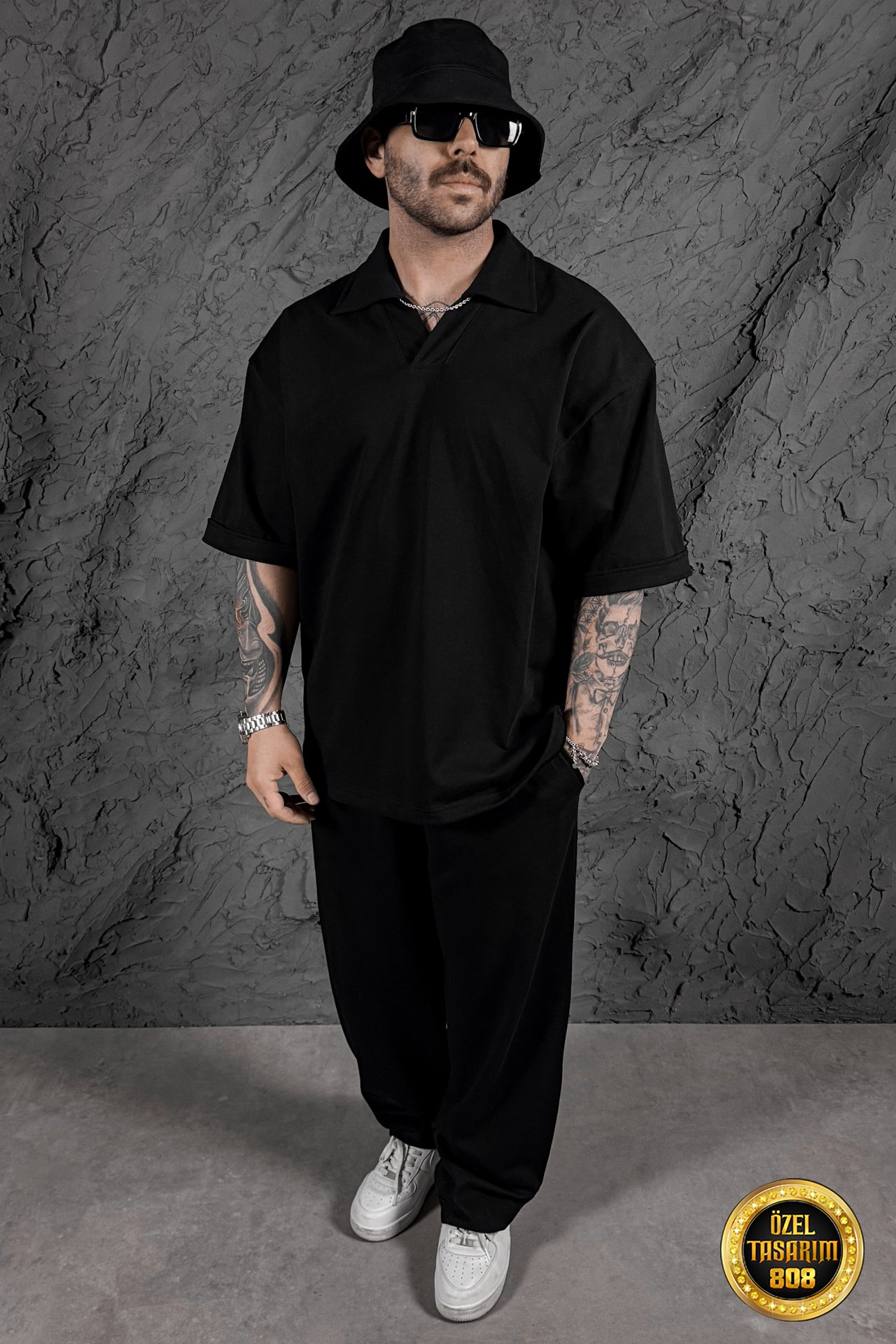 808 Basic Tok Oversize Yakalı Takım