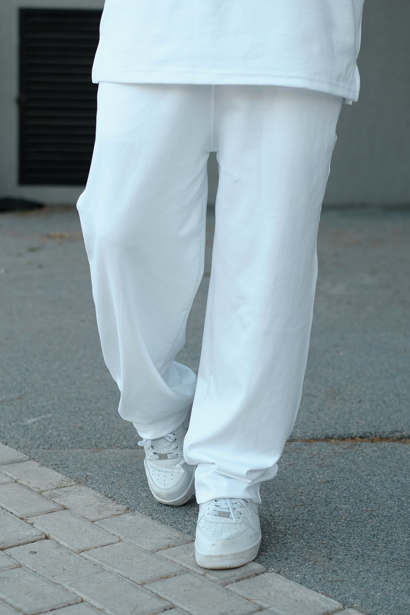 808 Basic Tok Oversize Jogger - Beyaz