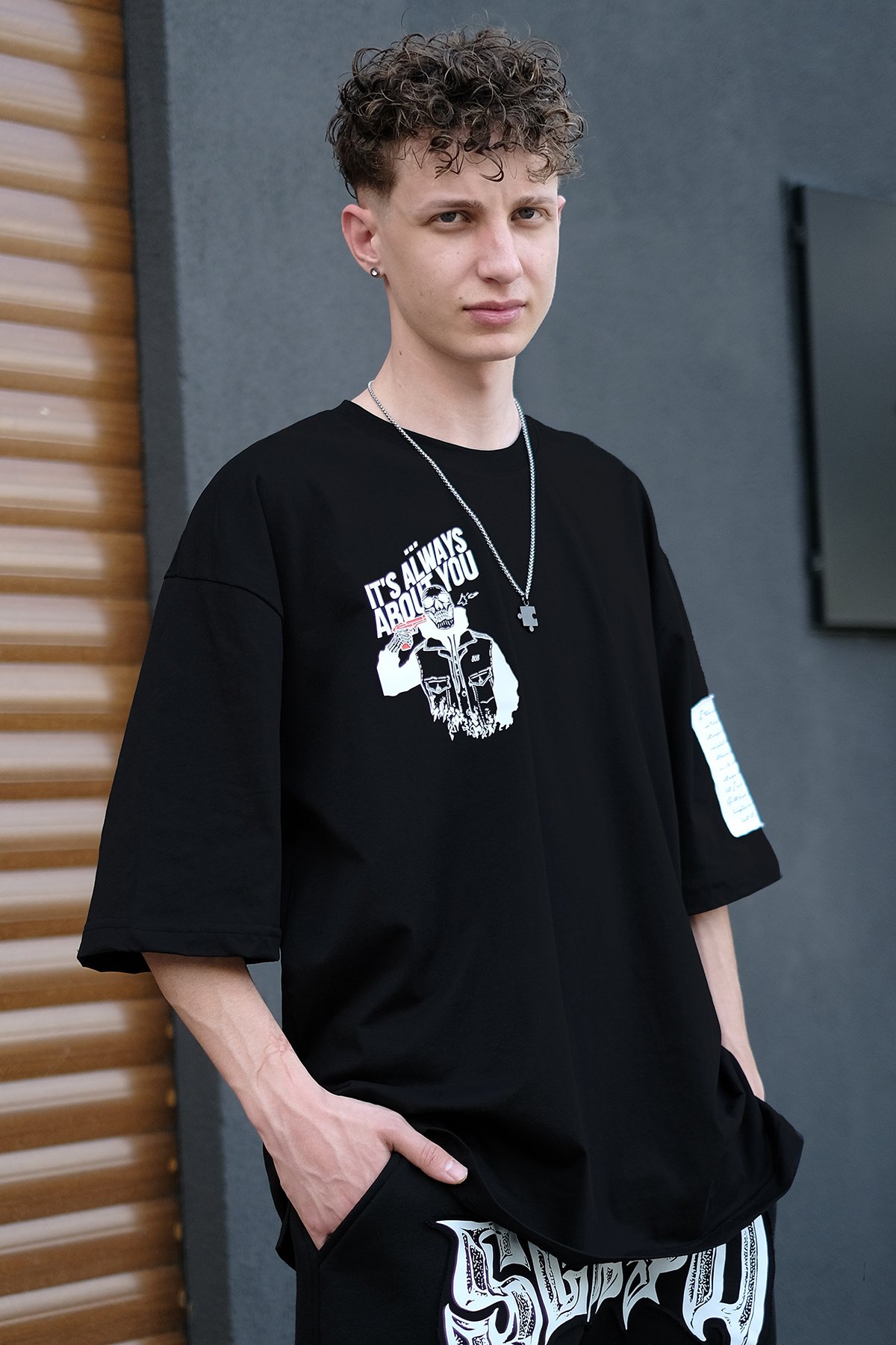 808 About You Baskılı Oversize Tişört