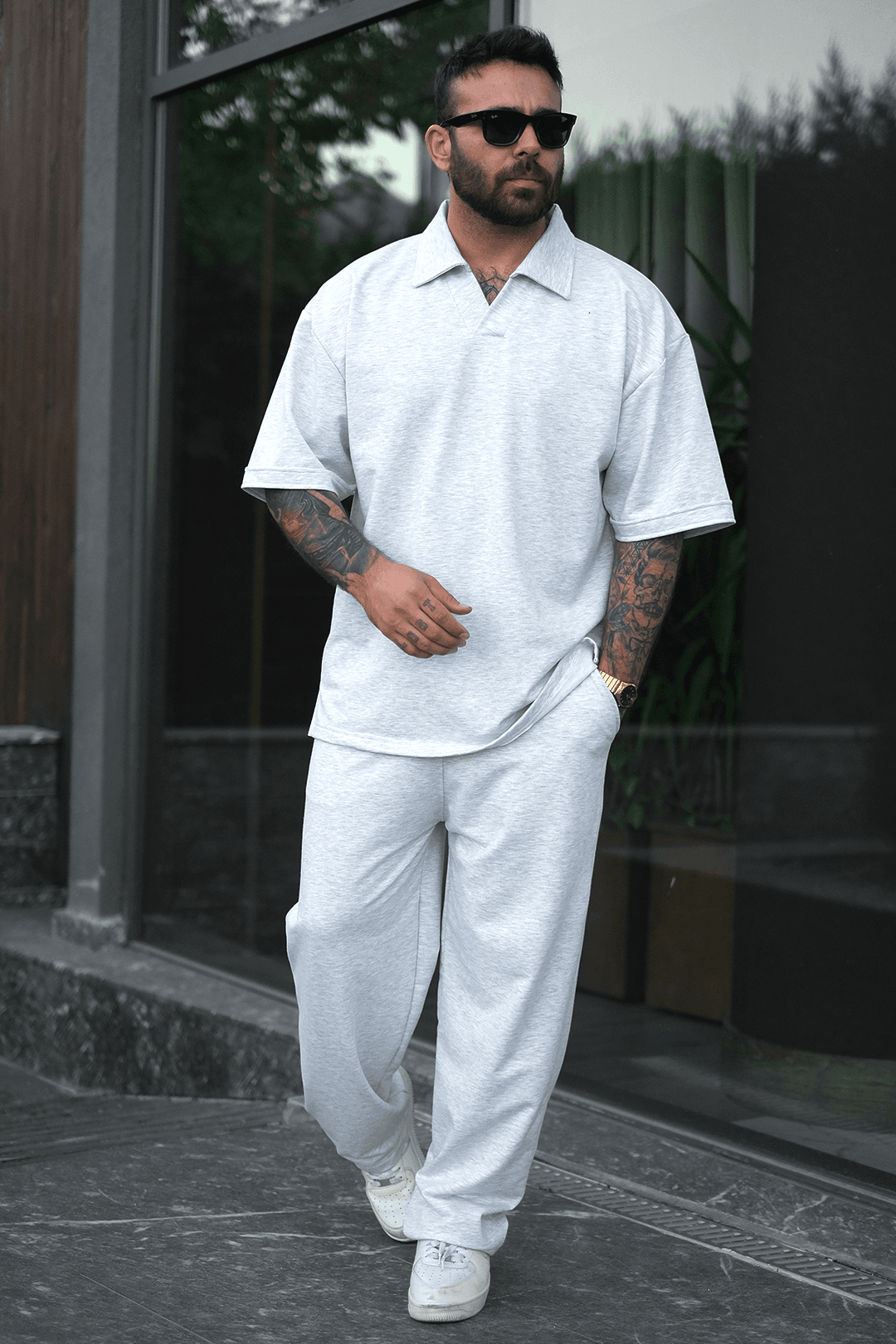 808 Basic Yakalı Oversize Tok Tişört