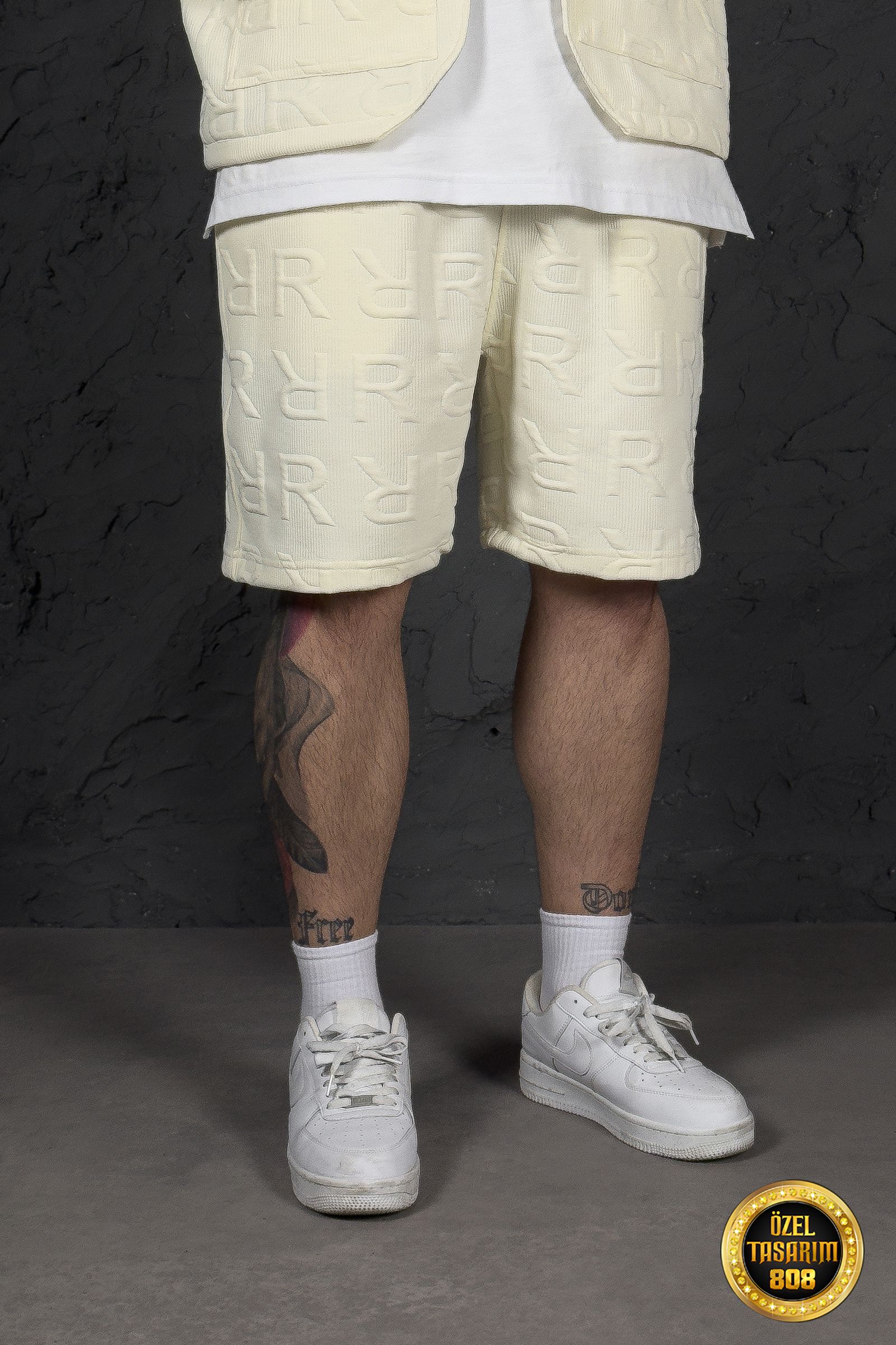 808 R Dokulu Oversize Şort