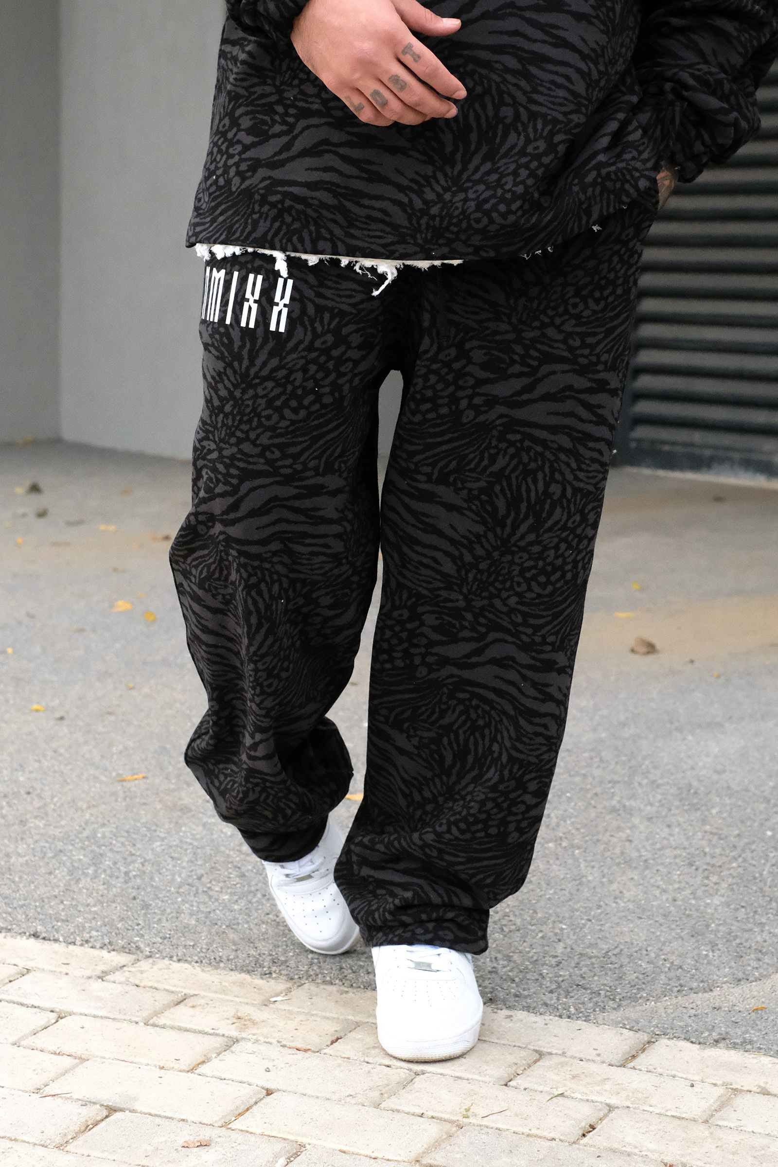 808 NMXX Baskılı Özel Tasarım Desenli Oversize Jogger