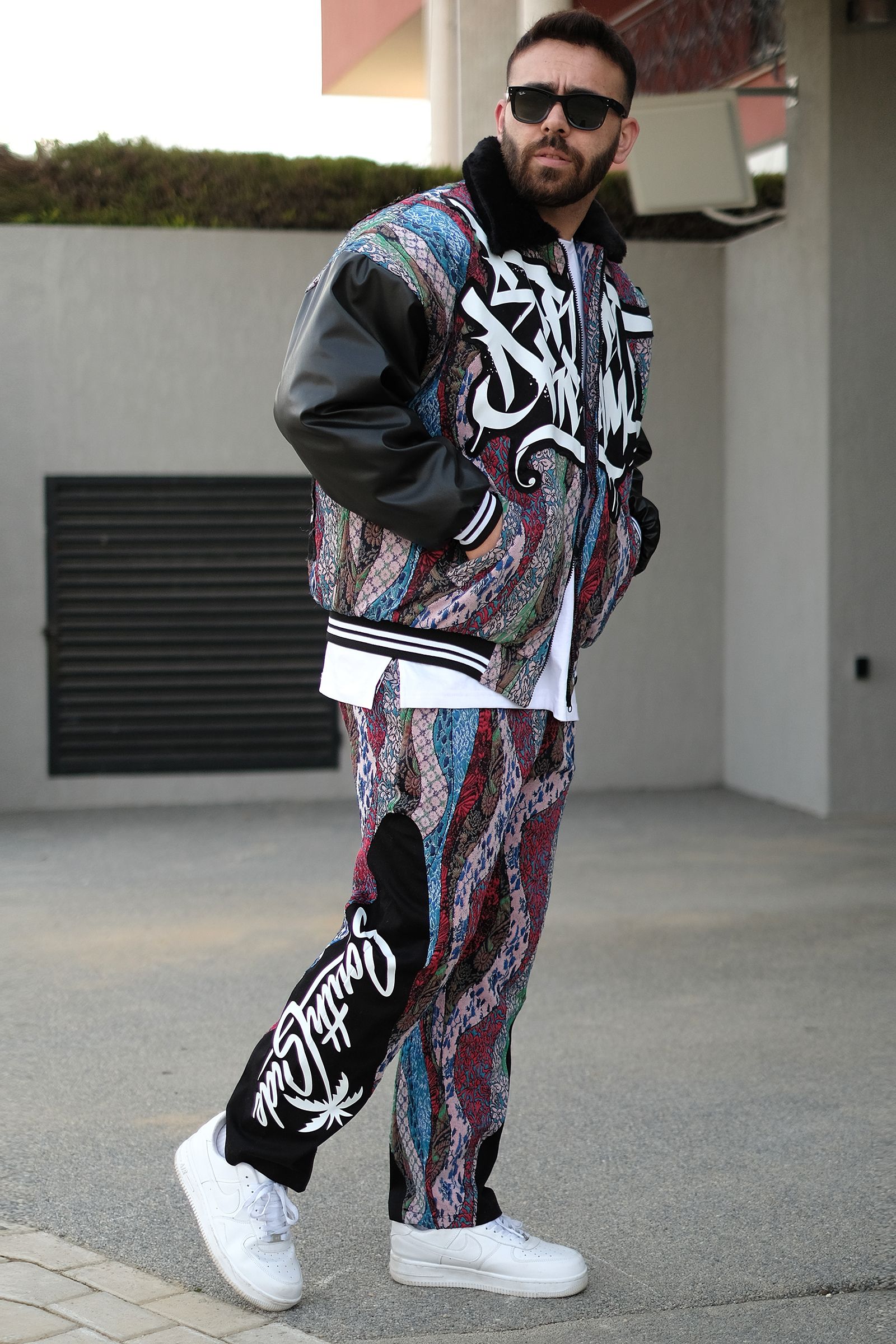 808 Street Dreams Kabartma Dokulu Kontrast Baggy Jogger