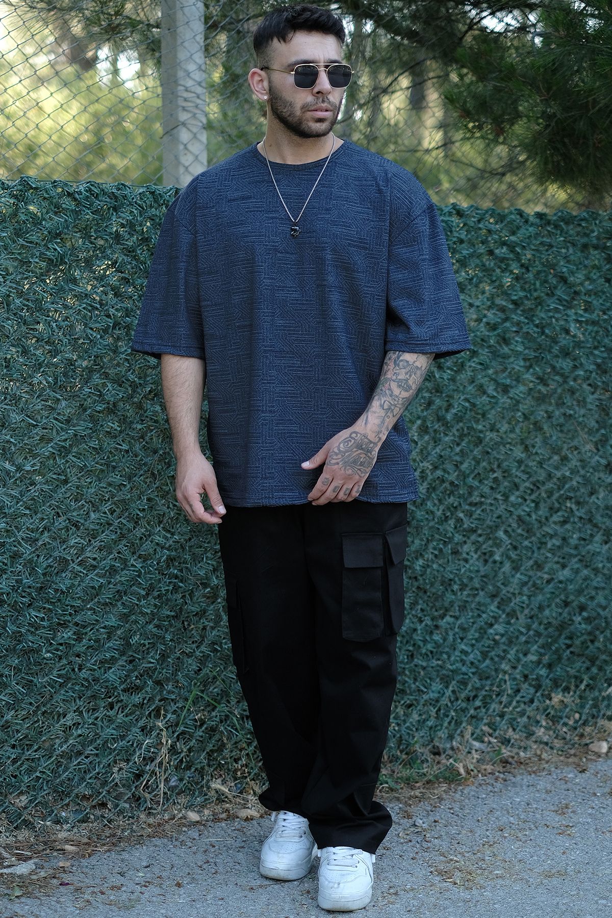 808 Dokulu Oversize Tişört