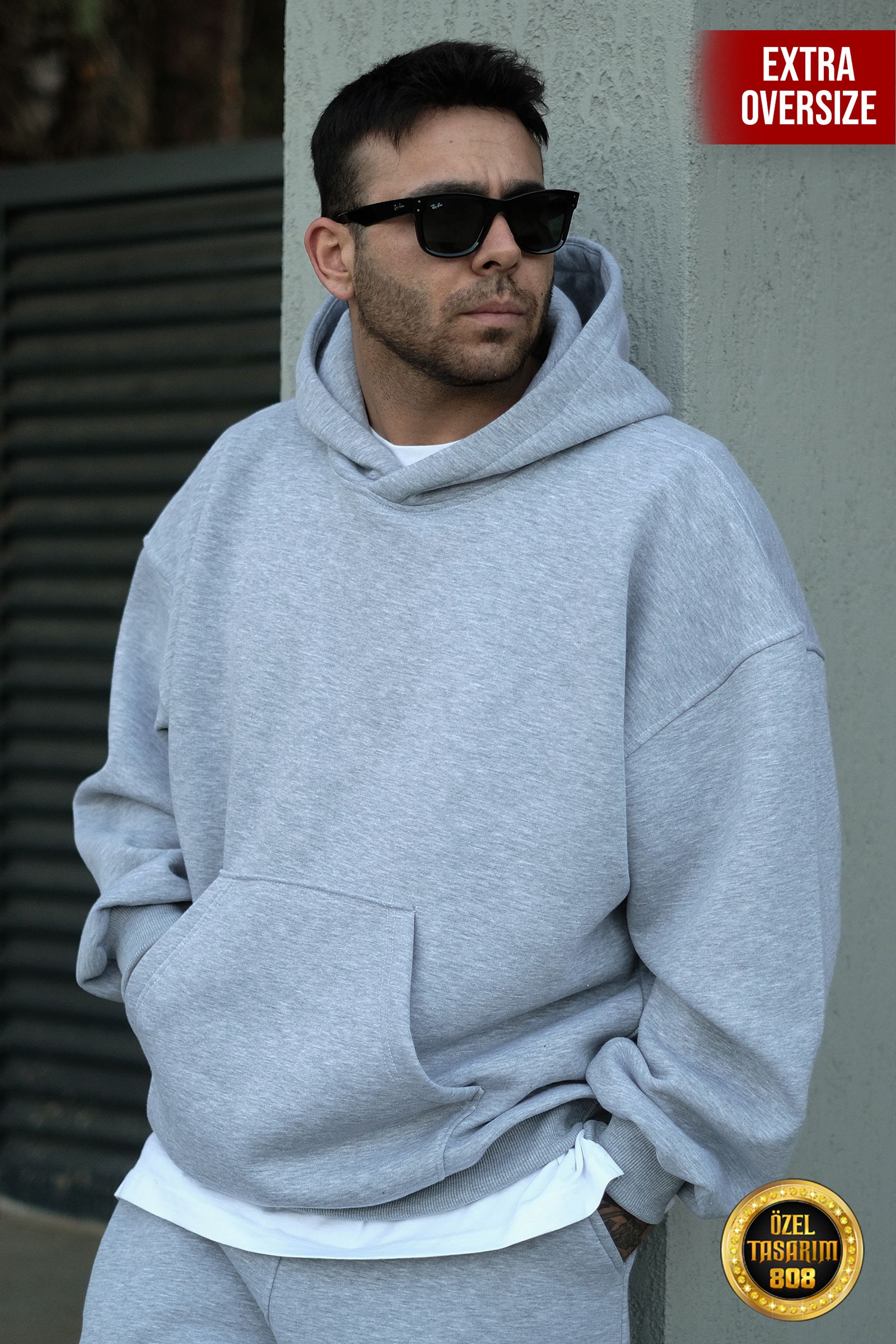 808 Basic Özel Tasarım Extra Oversize Hoodie