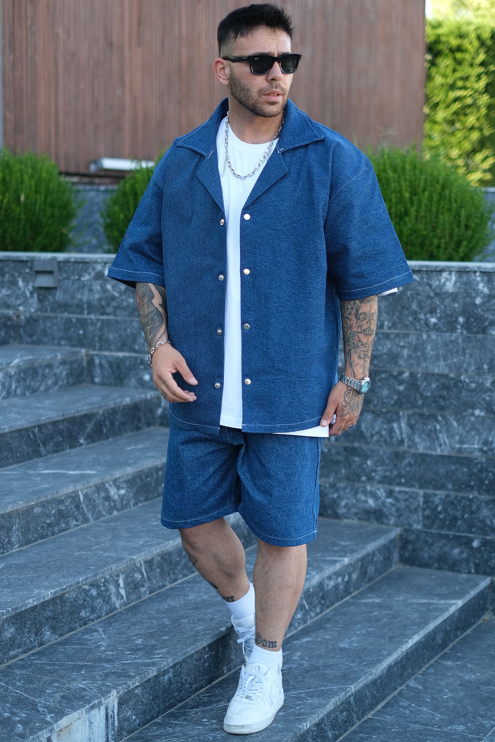 808 Oversize Basic Tok Kot Gömlek