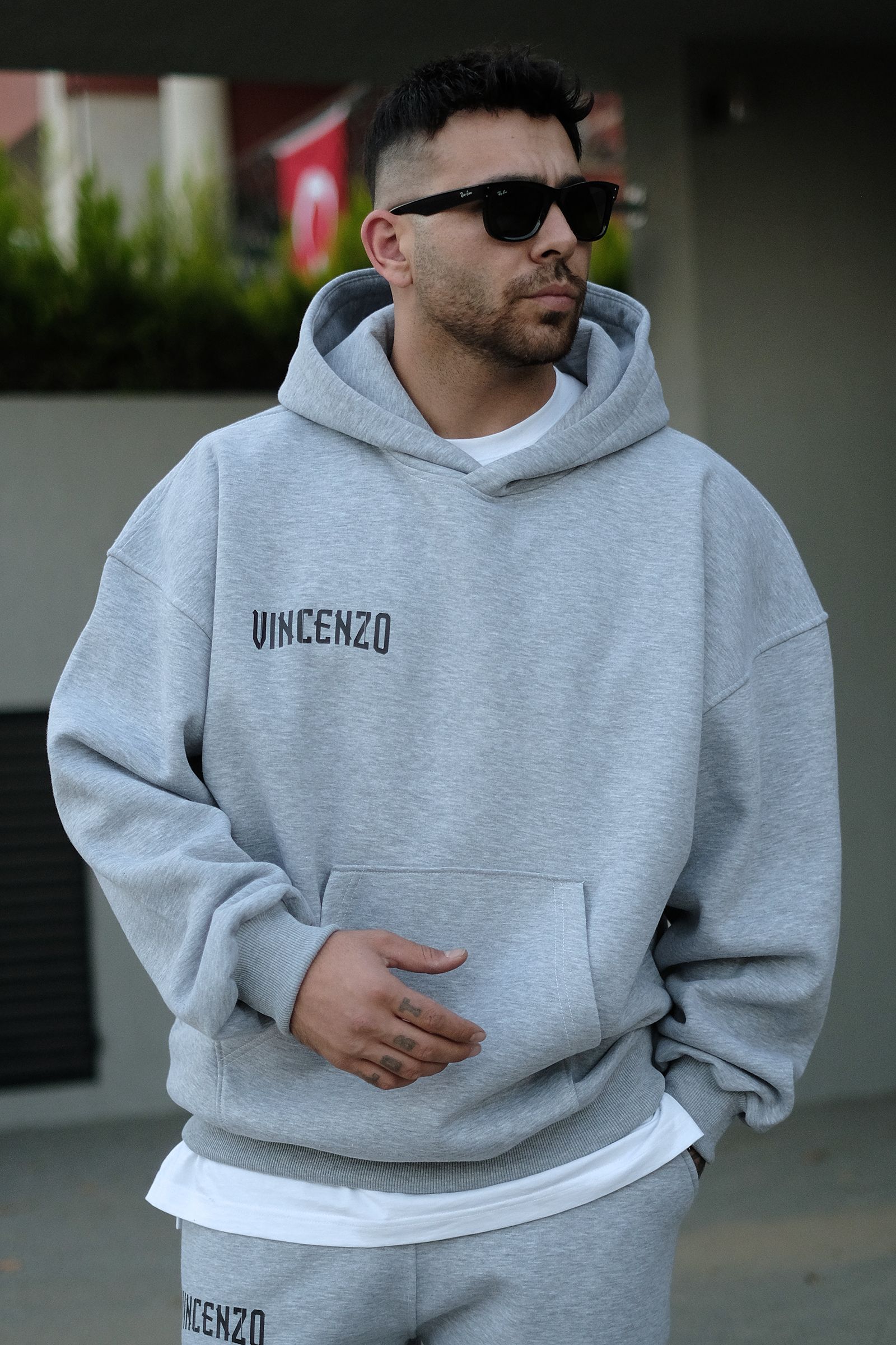 808 Vincenzo Baskılı Özel Tasarım Oversize Hoodie