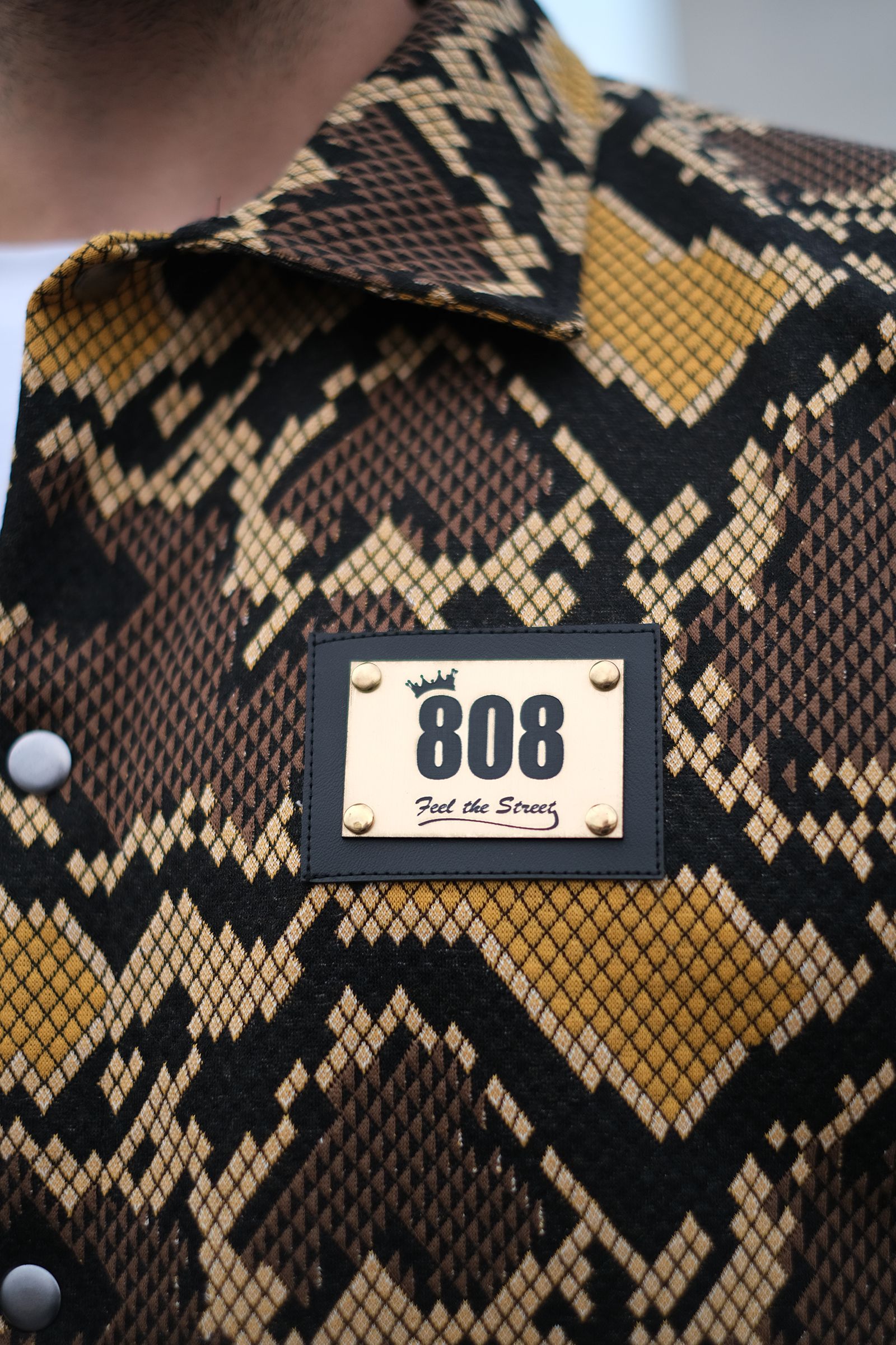 808 Etnik v2 Desen Dokulu Takım (Yelek - Şort)