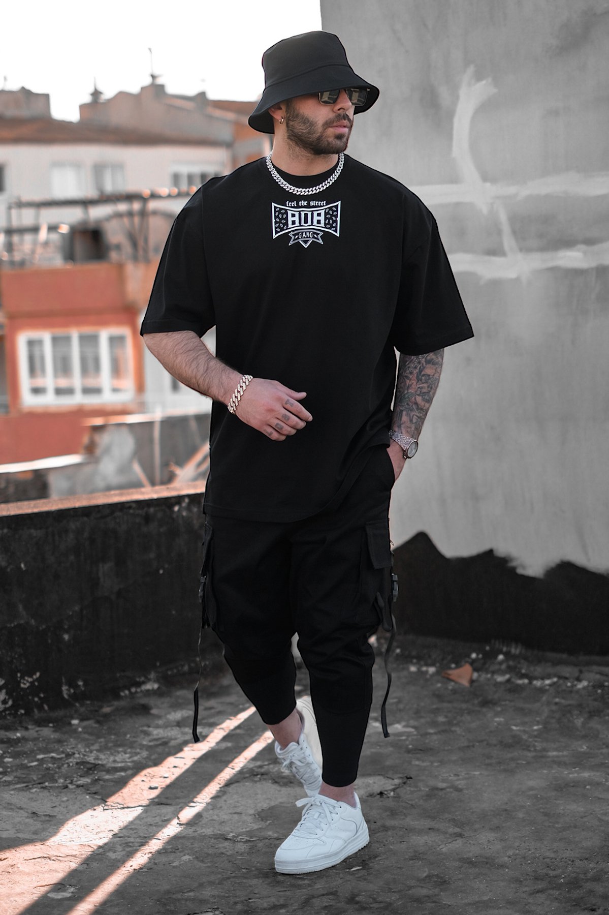 808 Gang V2 Baskılı Oversize Tişört