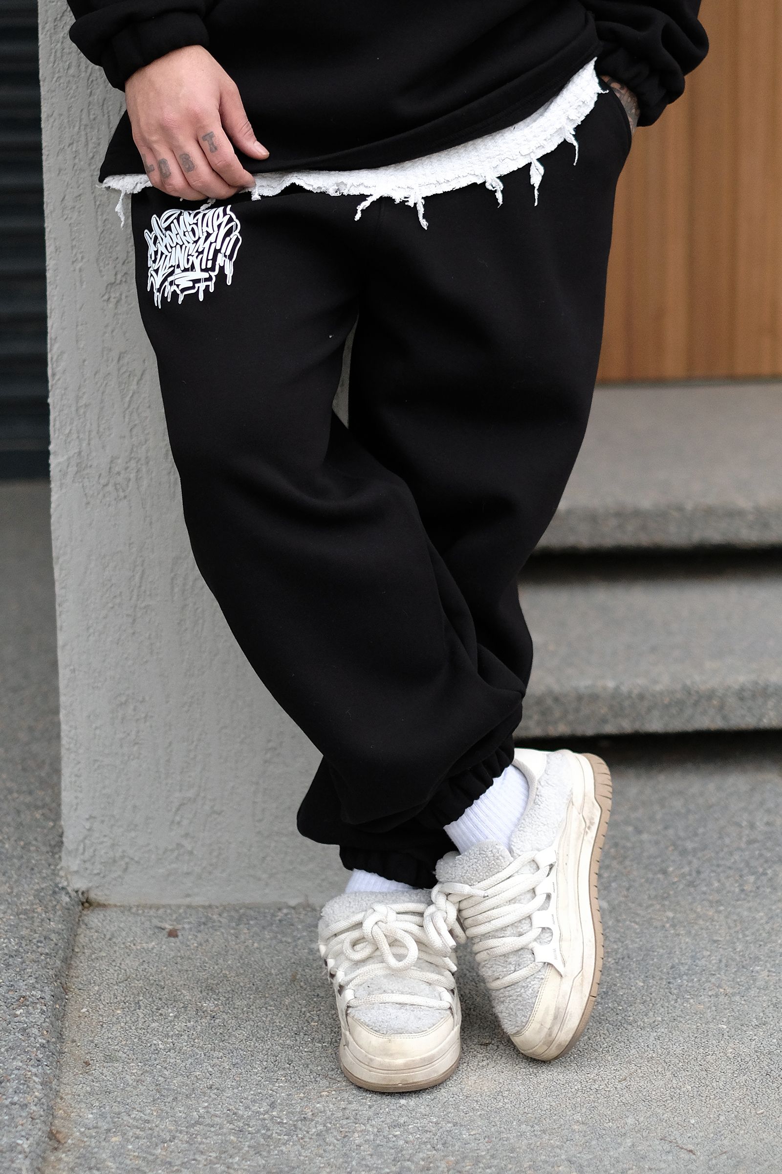 808 Graffiti Baskılı Baggy Jogger