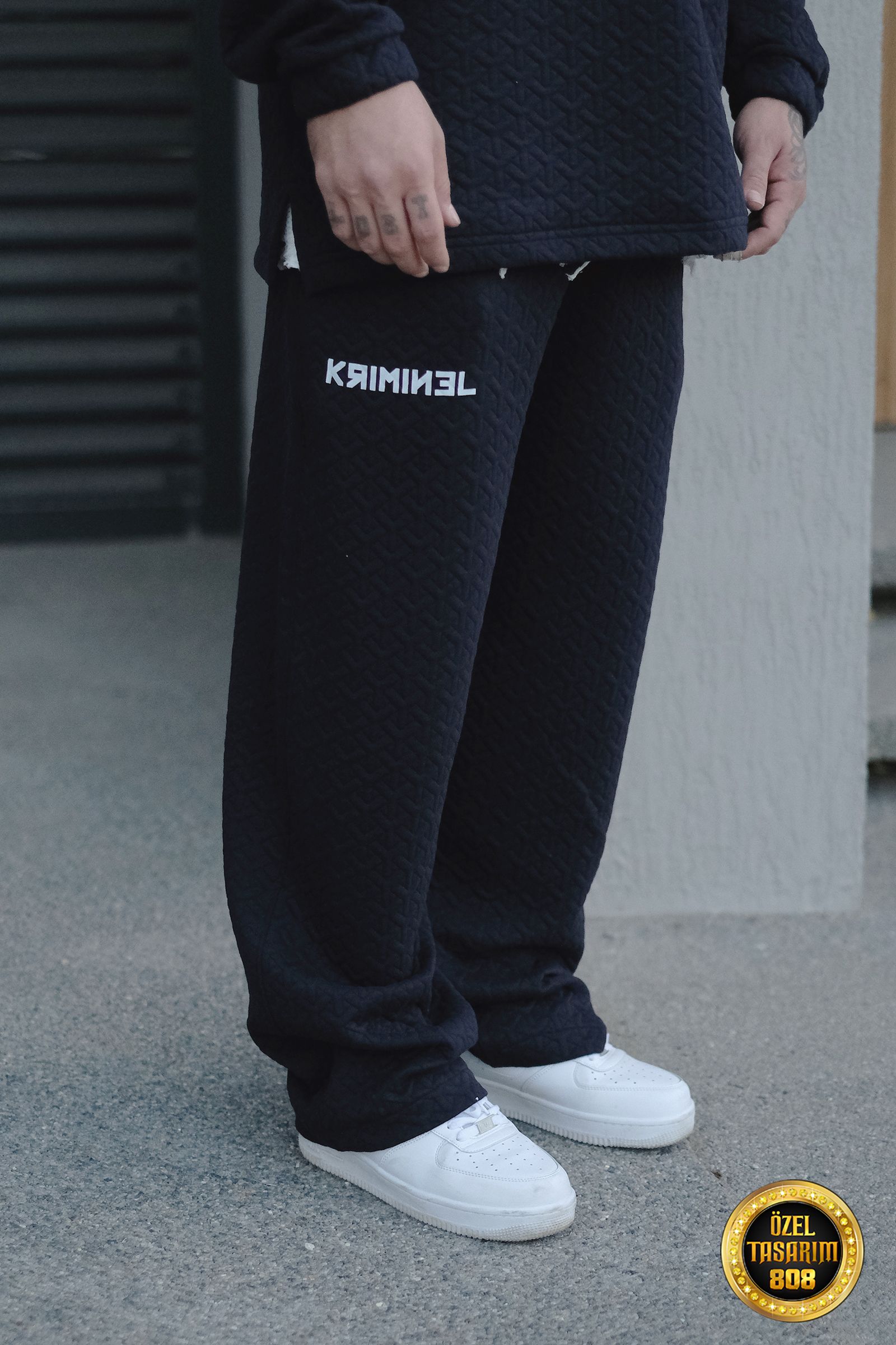 808 Kriminel Baskılı Özel Tasarım Oversize Jogger