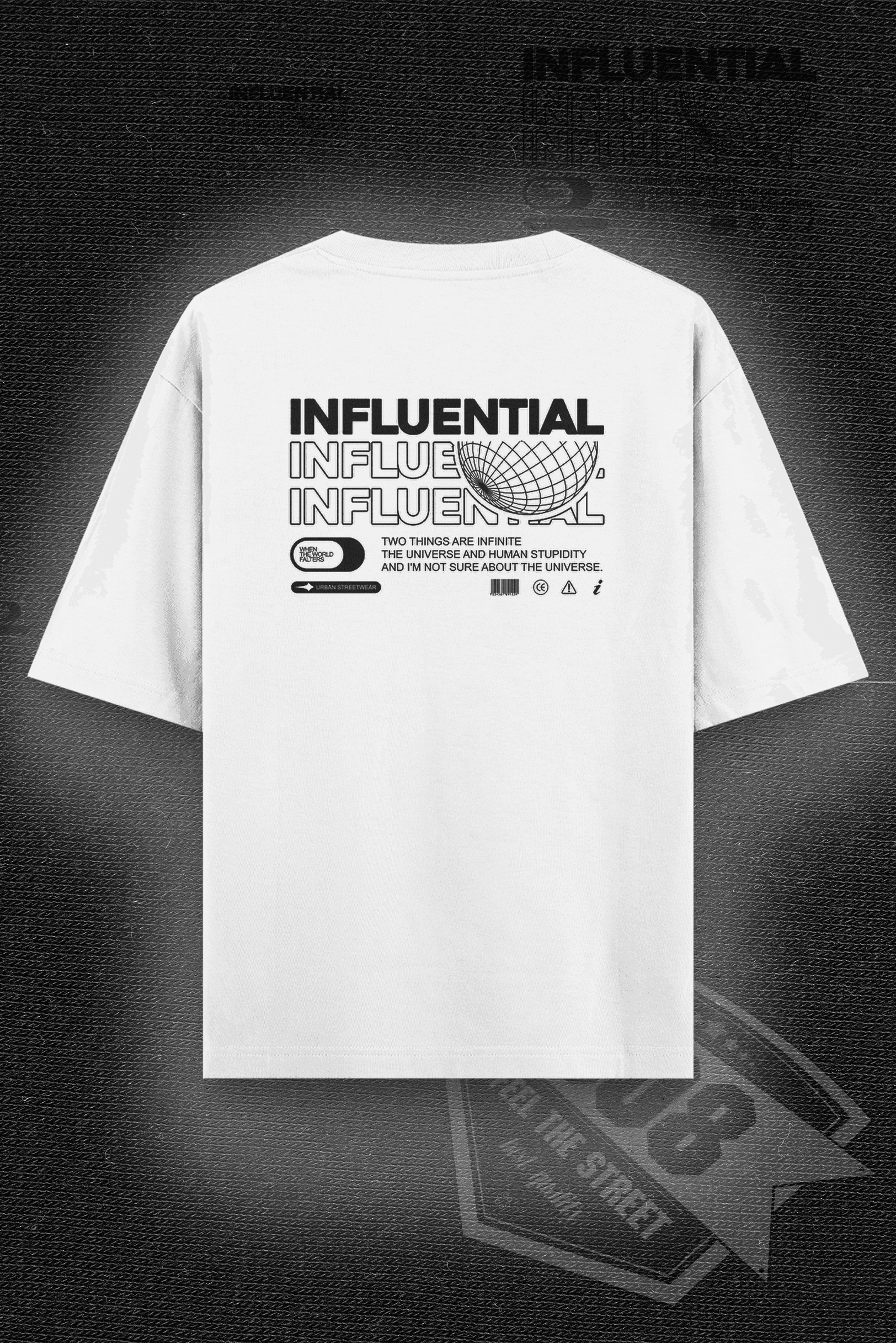 808 Infuential Baskılı Oversize Tişört