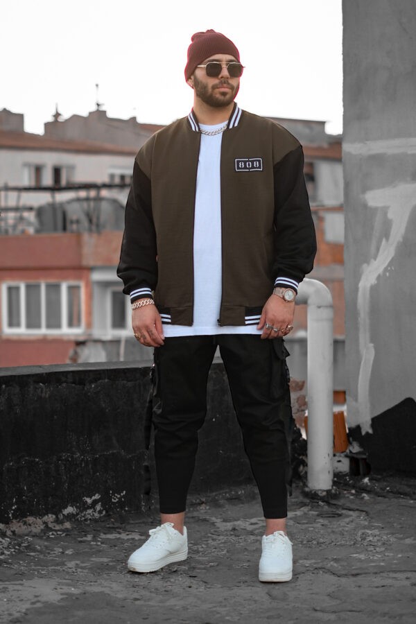 808 Kontrast Oversize Kolej Ceket