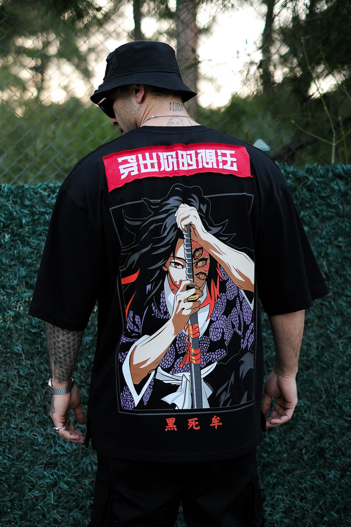 808 Anime Baskılı Oversize Tişört