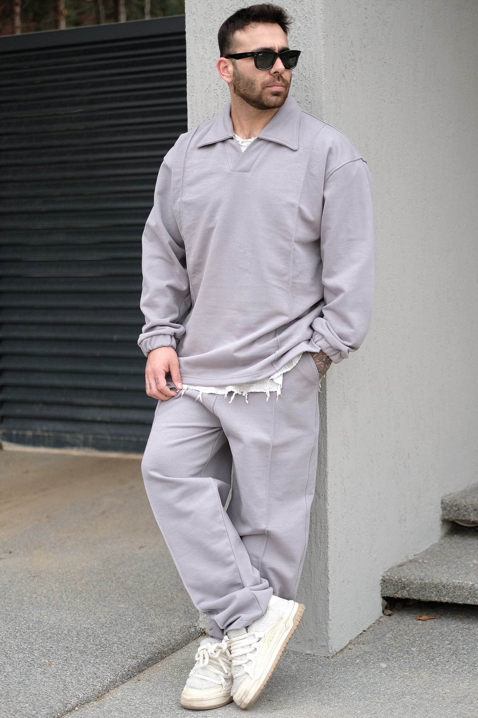 808 Fitil Detay Özel Tasarım Oversize Baggy Eşofman Altı