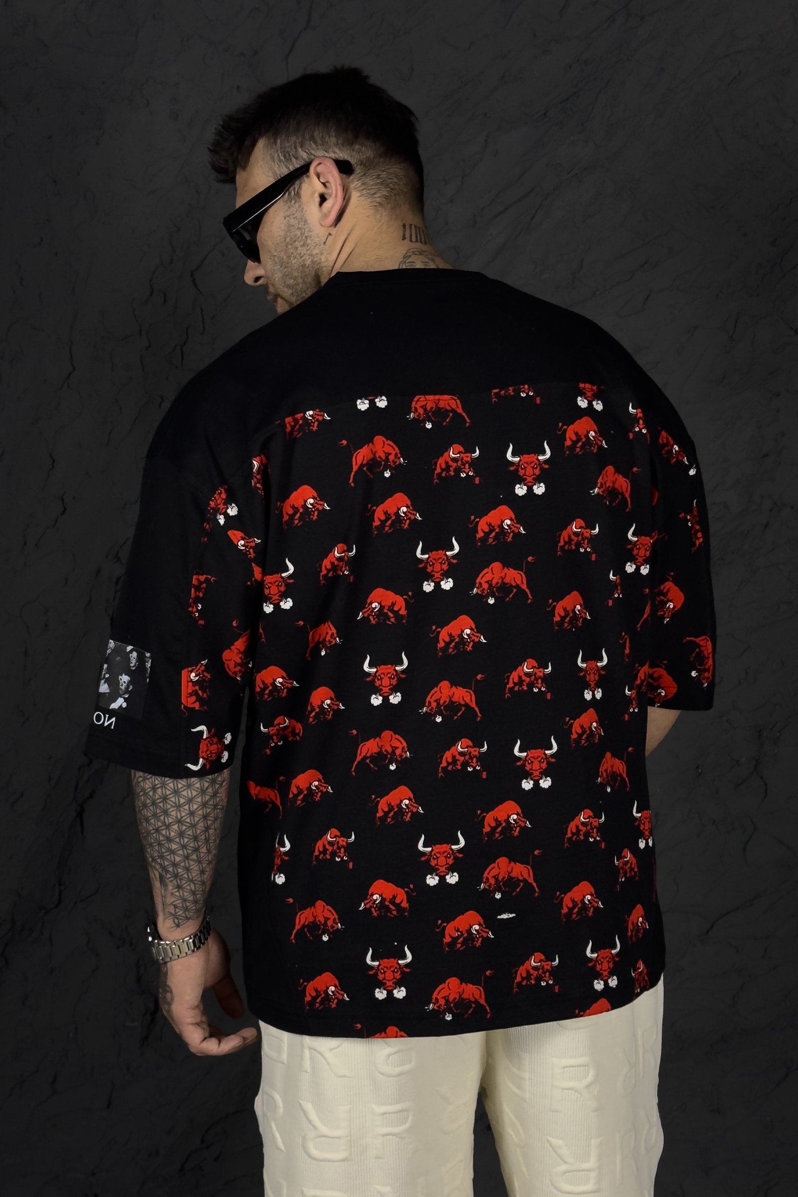 808 PRBLMS Baskılı Oversize Kontrast Tişört