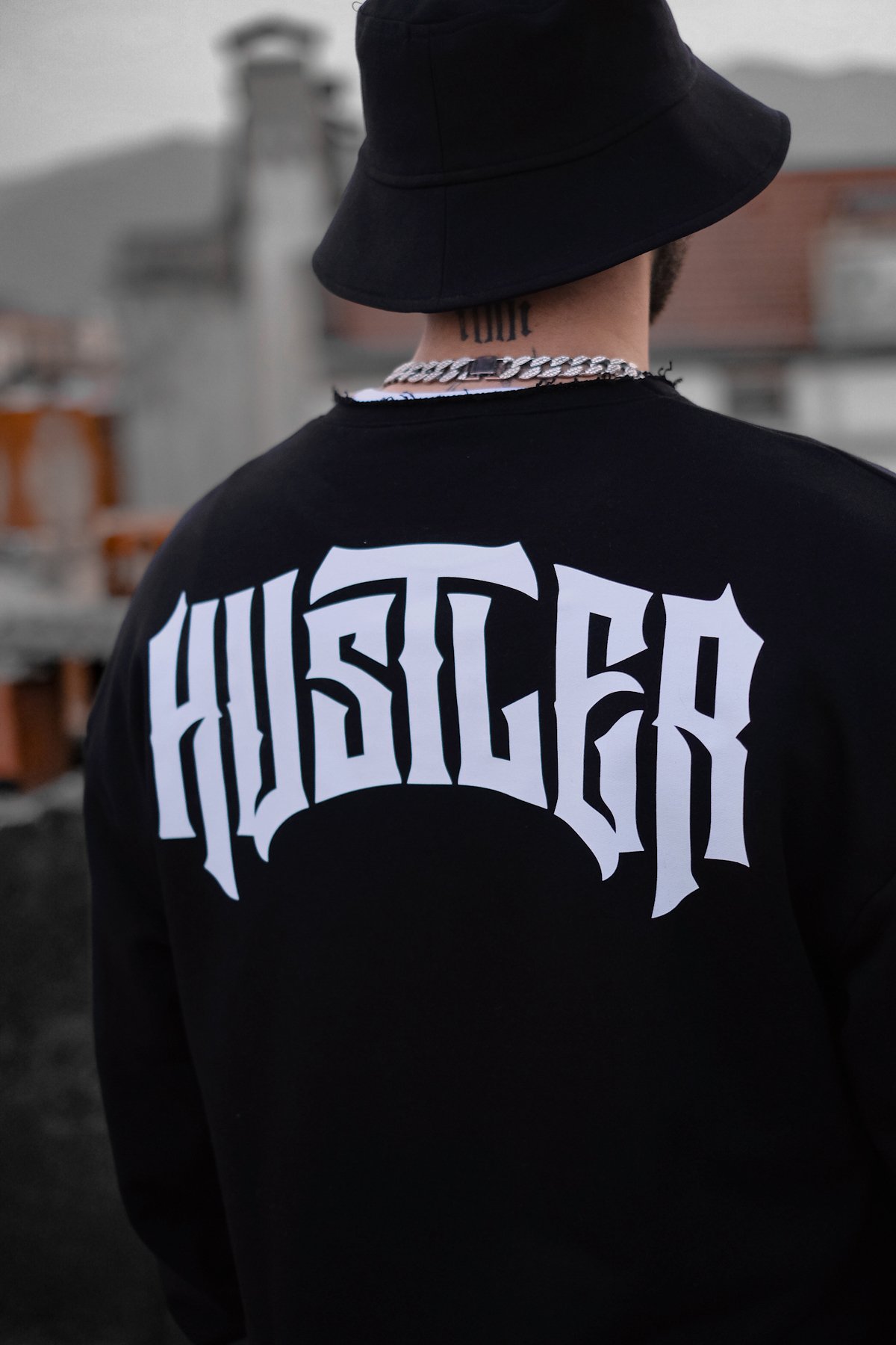 808 “Street Hustler” Fermuar Yırtmaçlı Oversıze Sweatshırt