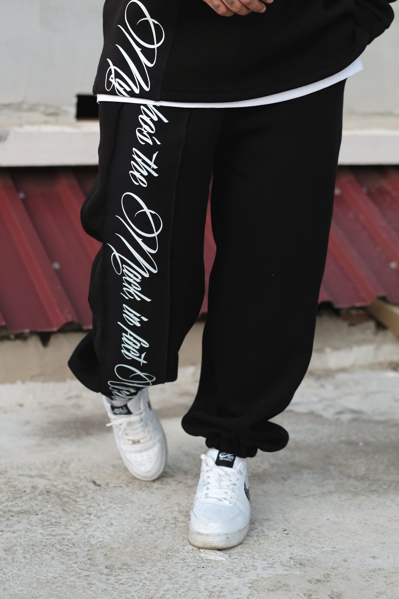 808 Şerit Detay Baskılı Oversize Jogger