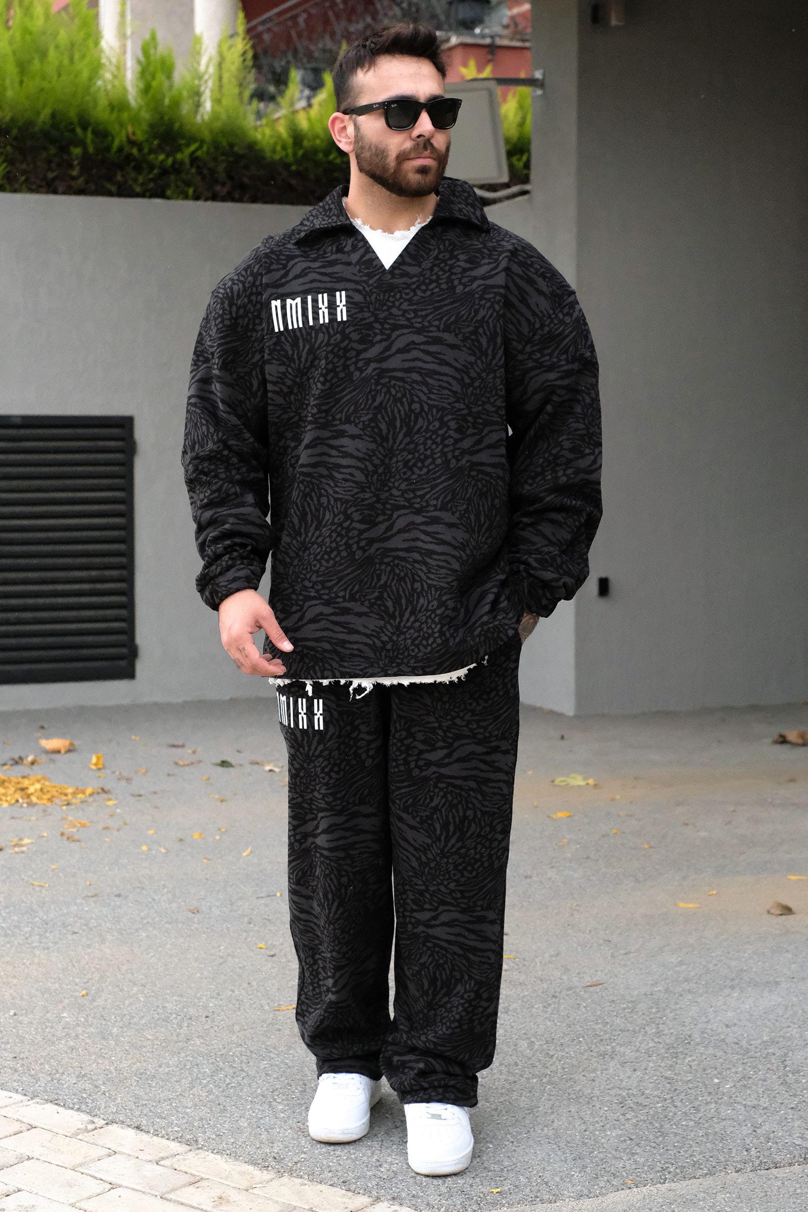 808 NMXX Baskılı Özel Tasarım Desenli Oversize Sweatshirt