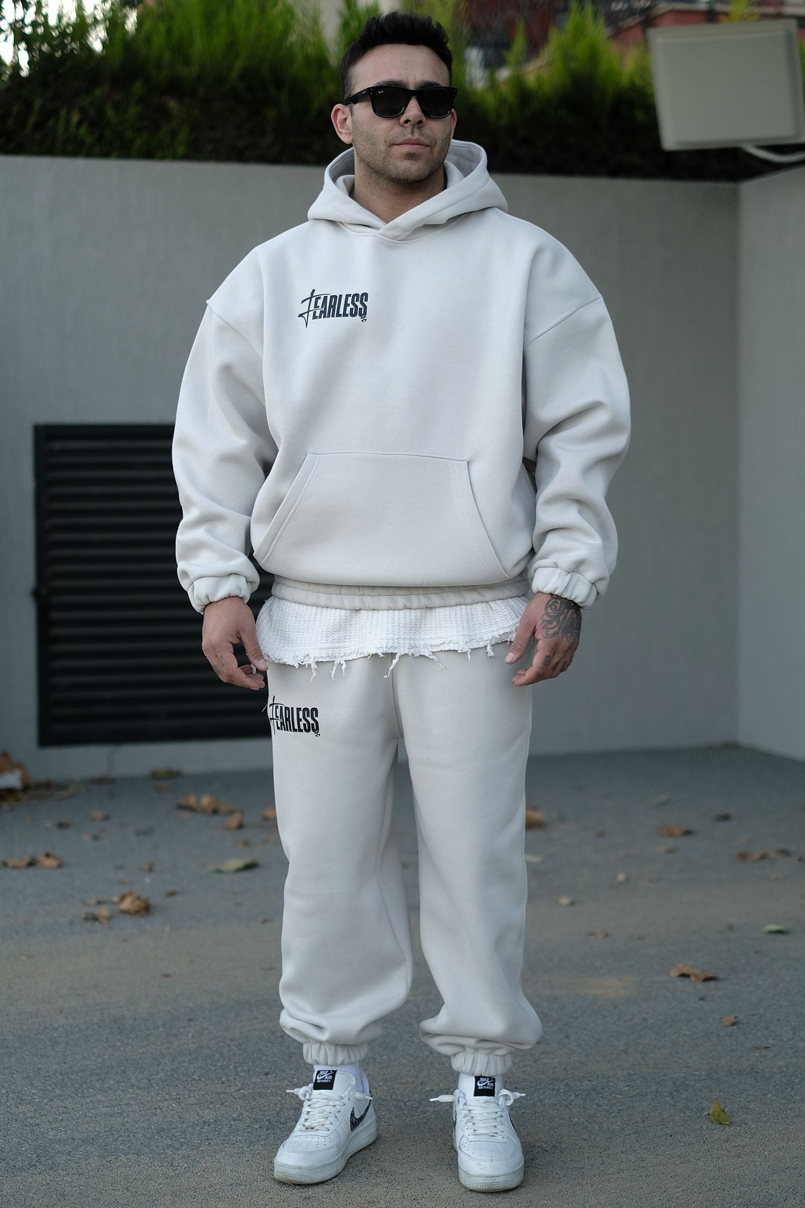 808 Fearless Baskılı Oversize Özel Tasarım Hoodie