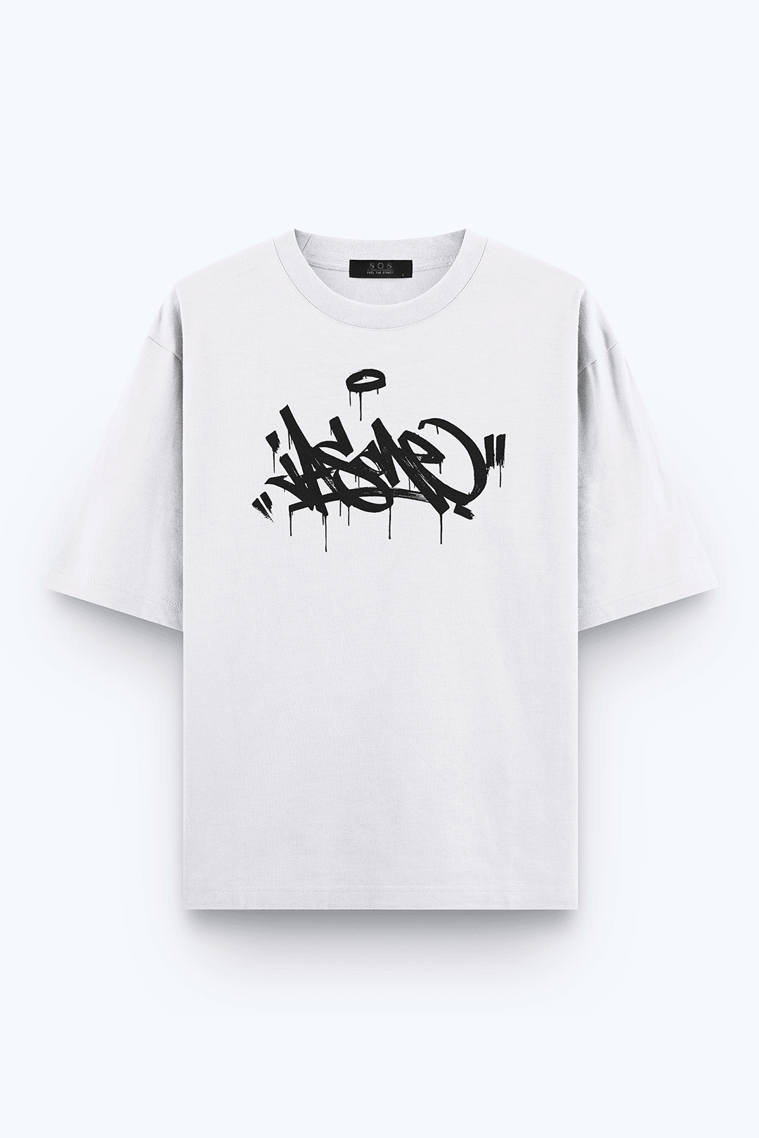 808 Tag baskılı Oversize Tişört