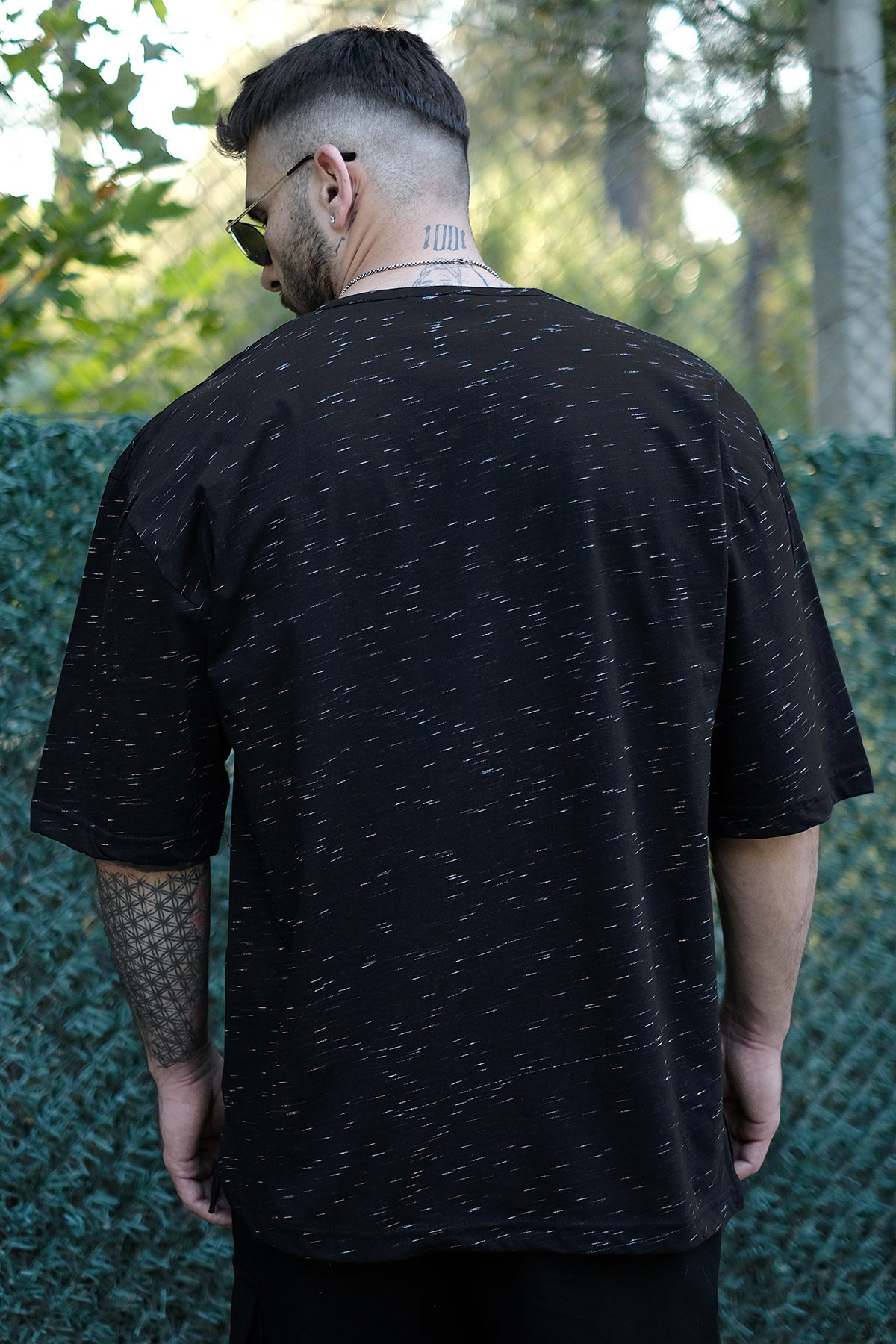 808 Basic Melanj Oversize Tişört