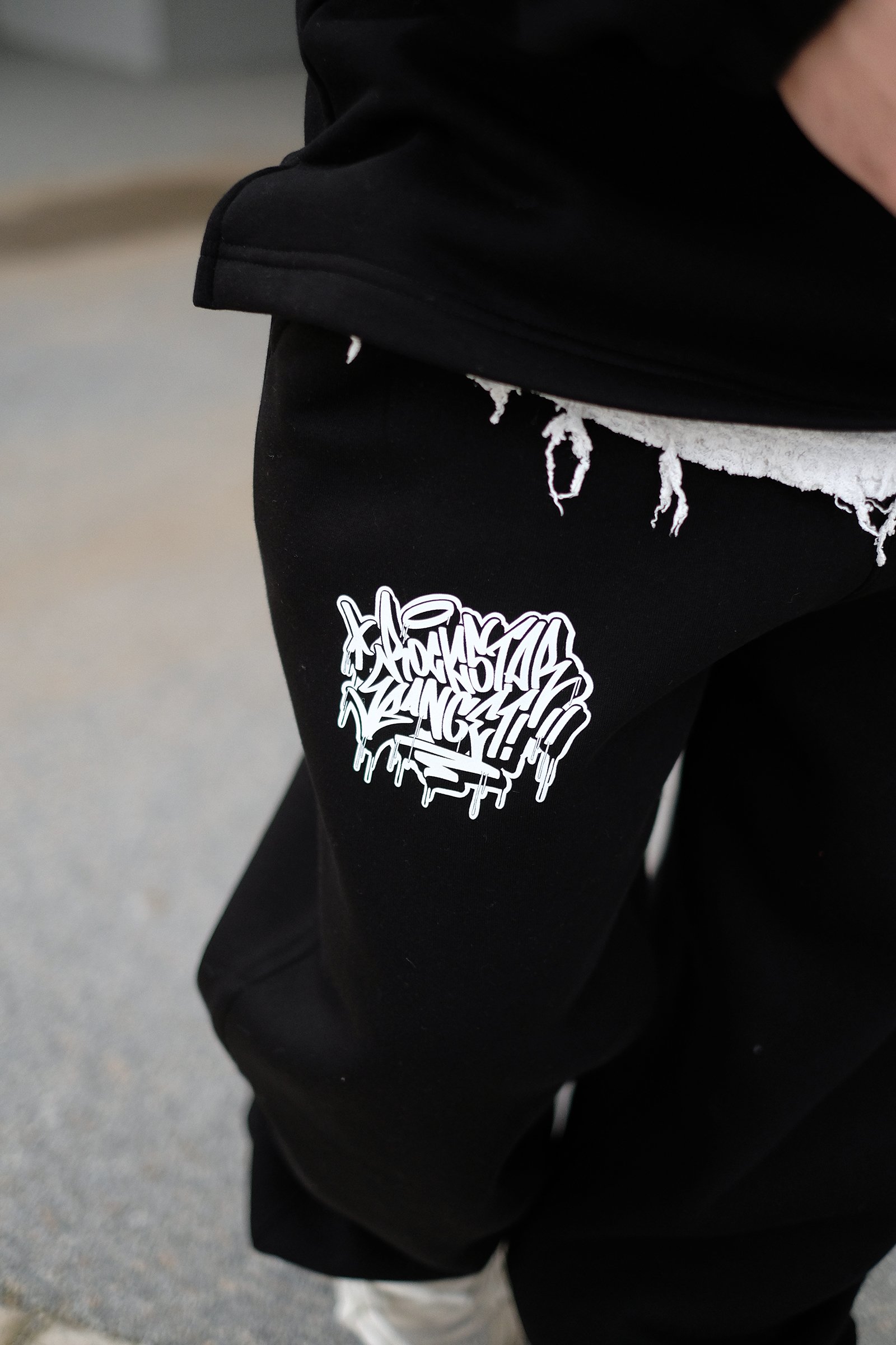 808 Graffiti Baskılı Baggy Jogger